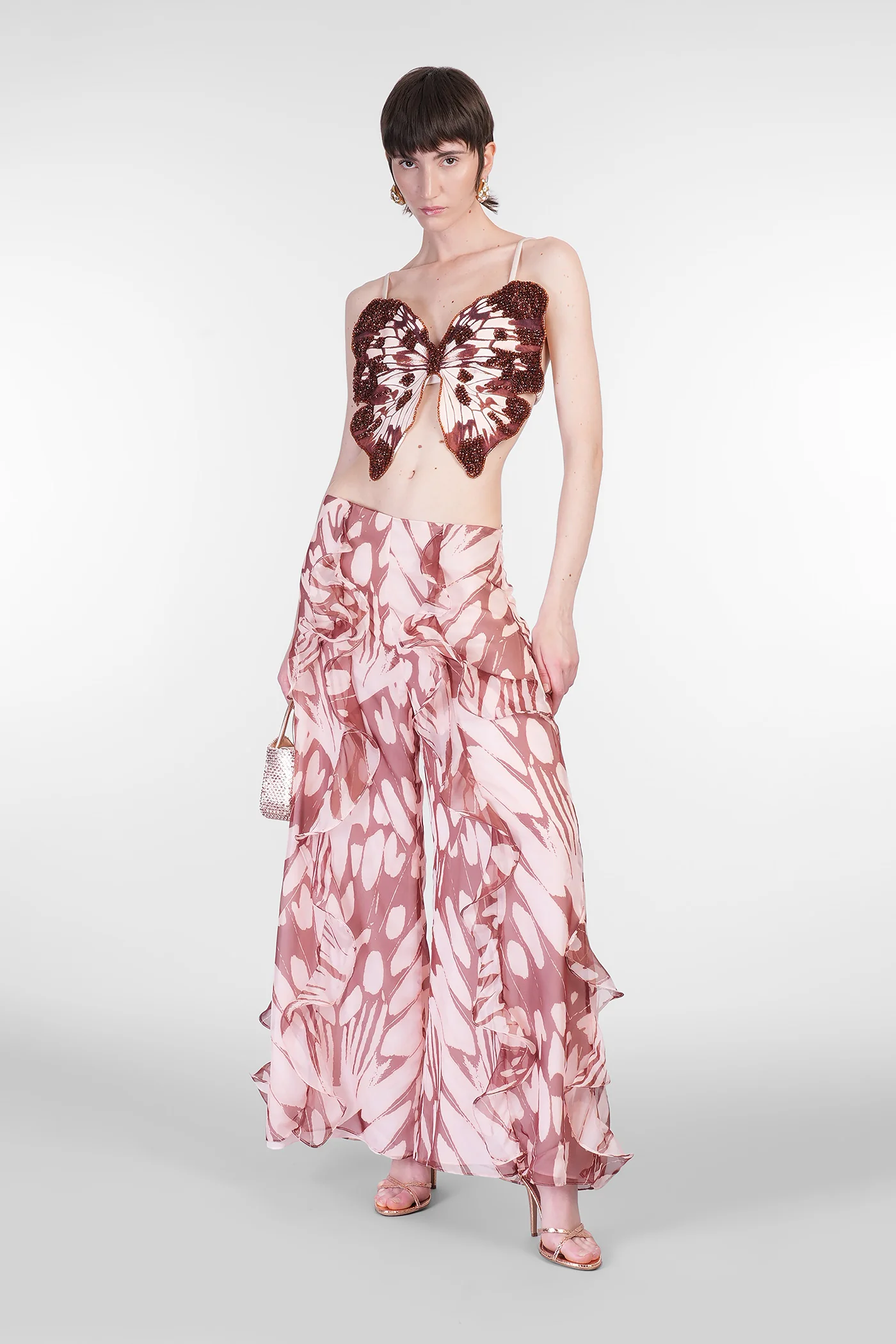 Pants in brown polyester - Image 2