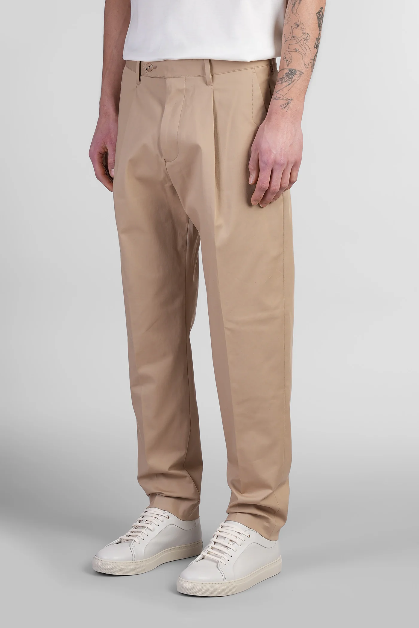 Pants in beige cotton - Image 4