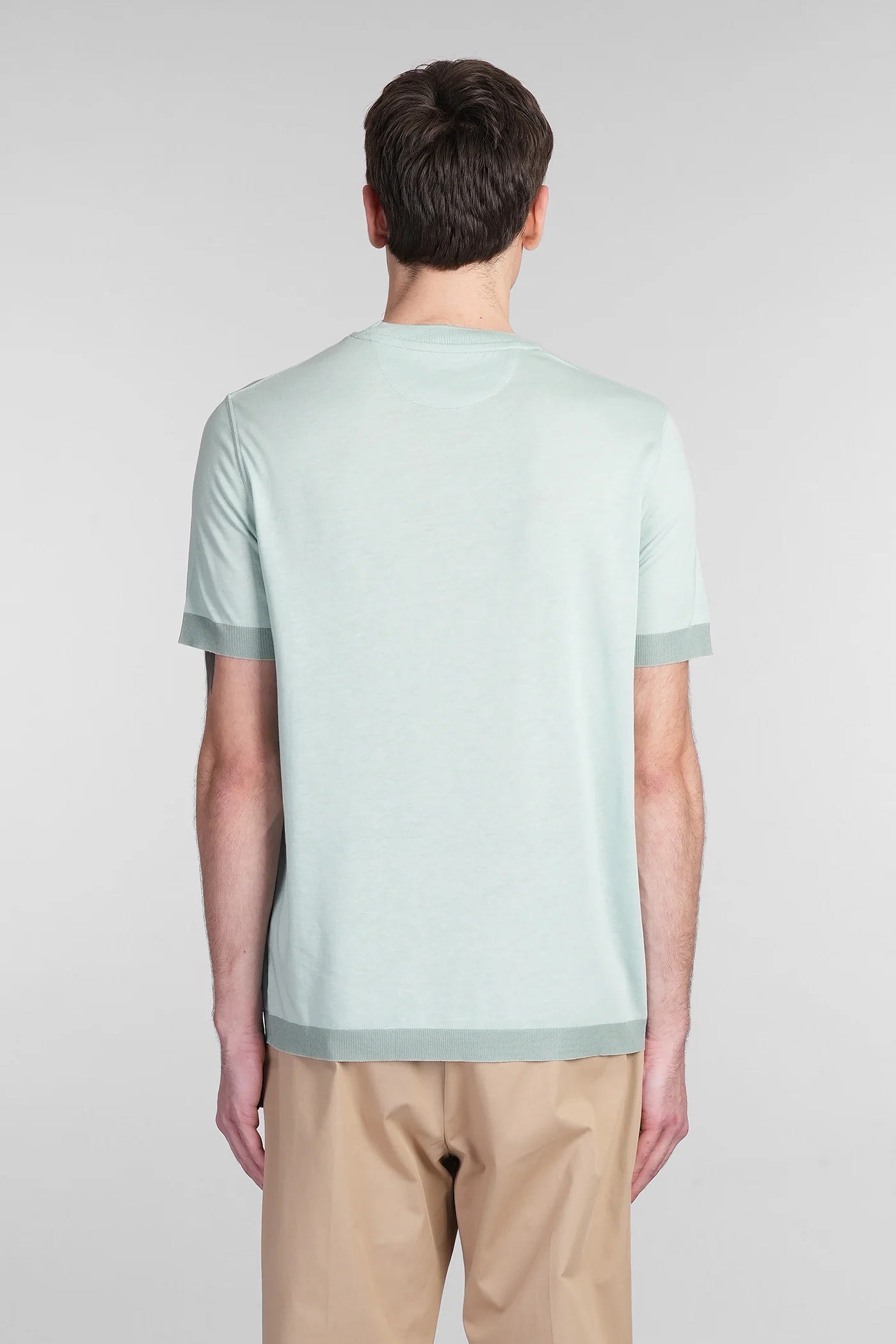 T-Shirt in green wool and polyester - Image 3
