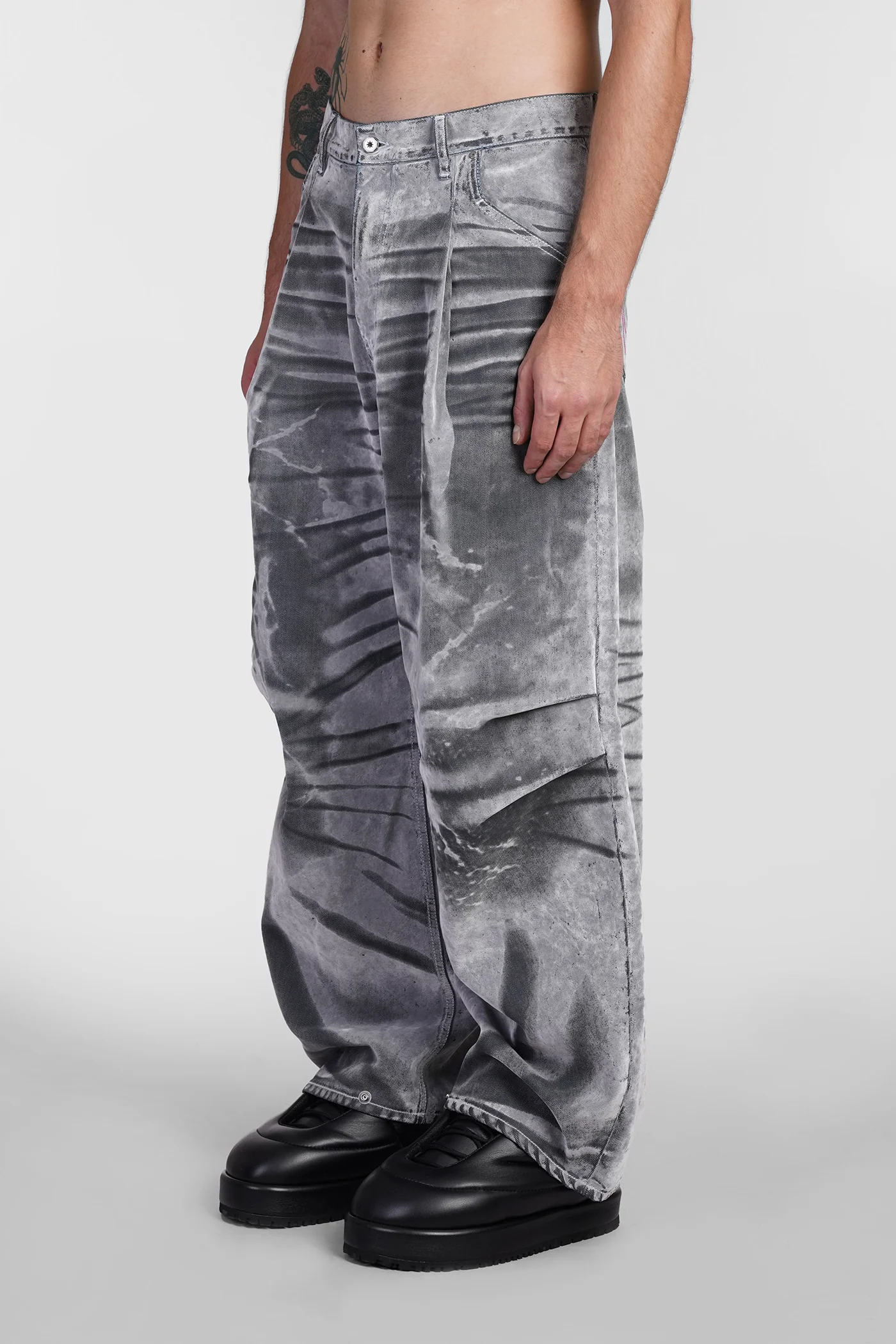 Fat angelo Pants in grey cotton - Image 3