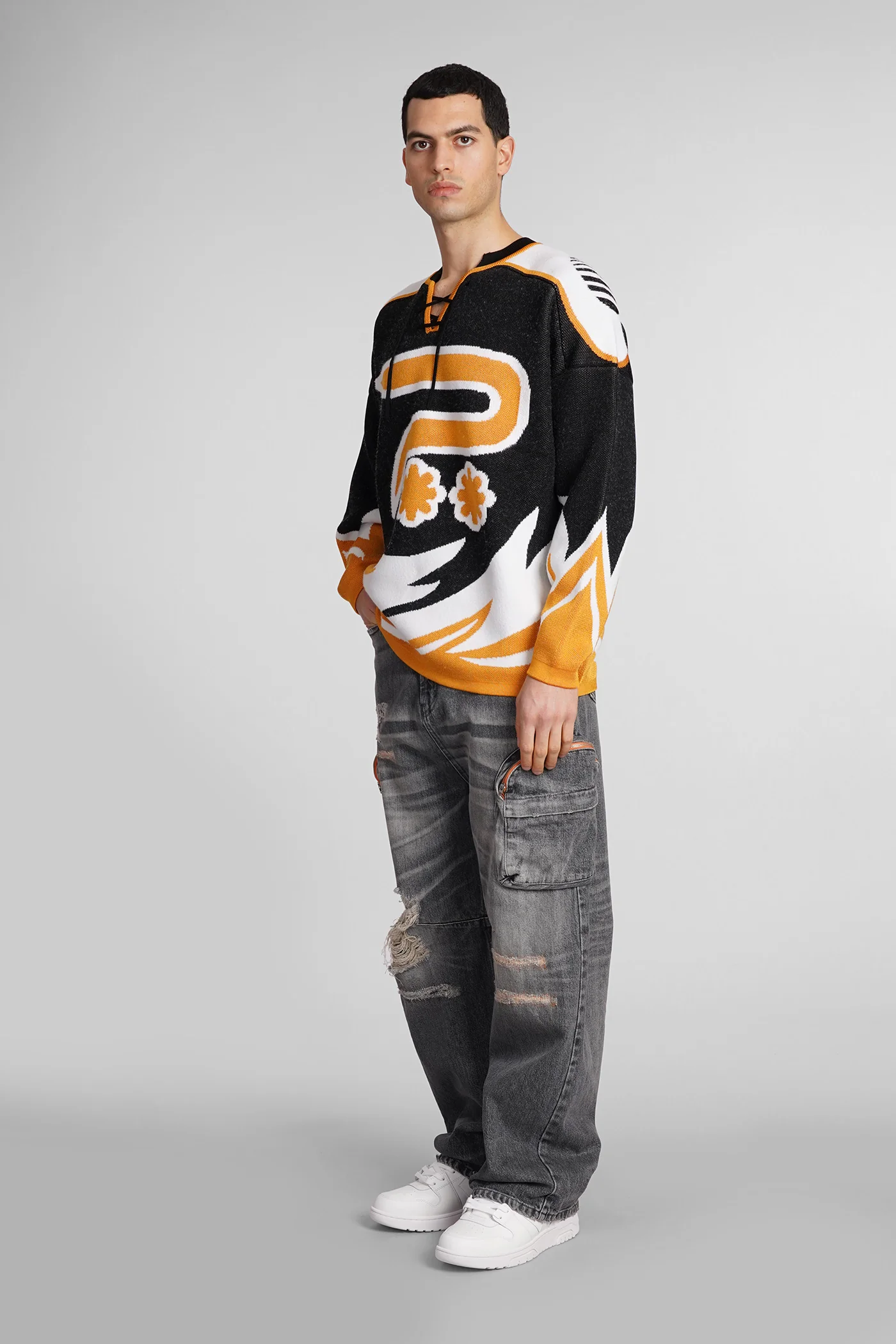 Jeans in black cotton - Image 2