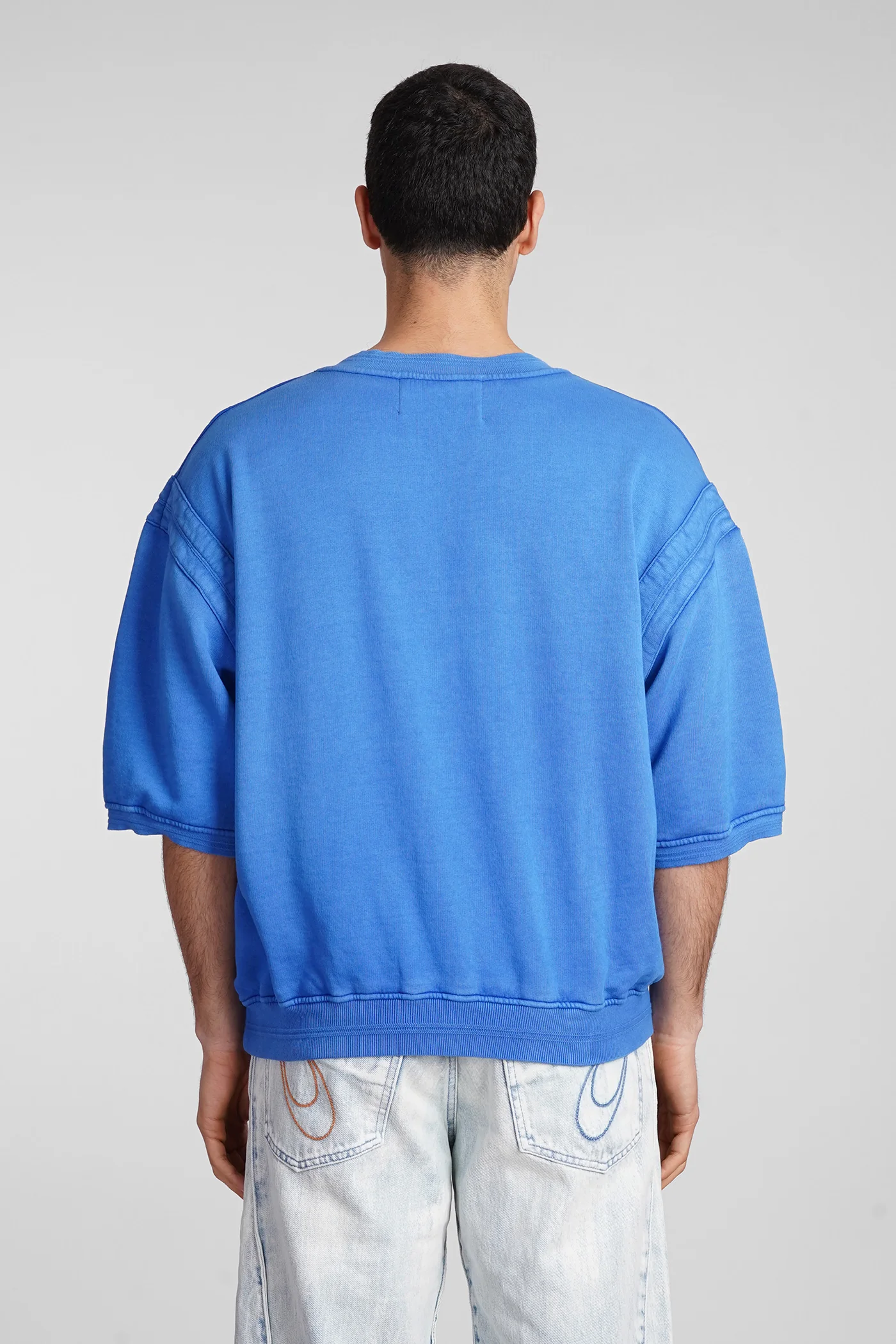 Knitwear in blue cotton - Image 3