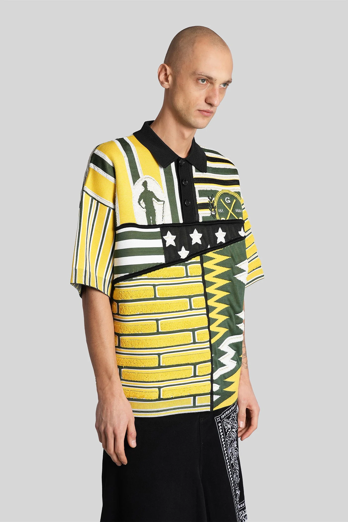 Polo in yellow viscose - Image 4
