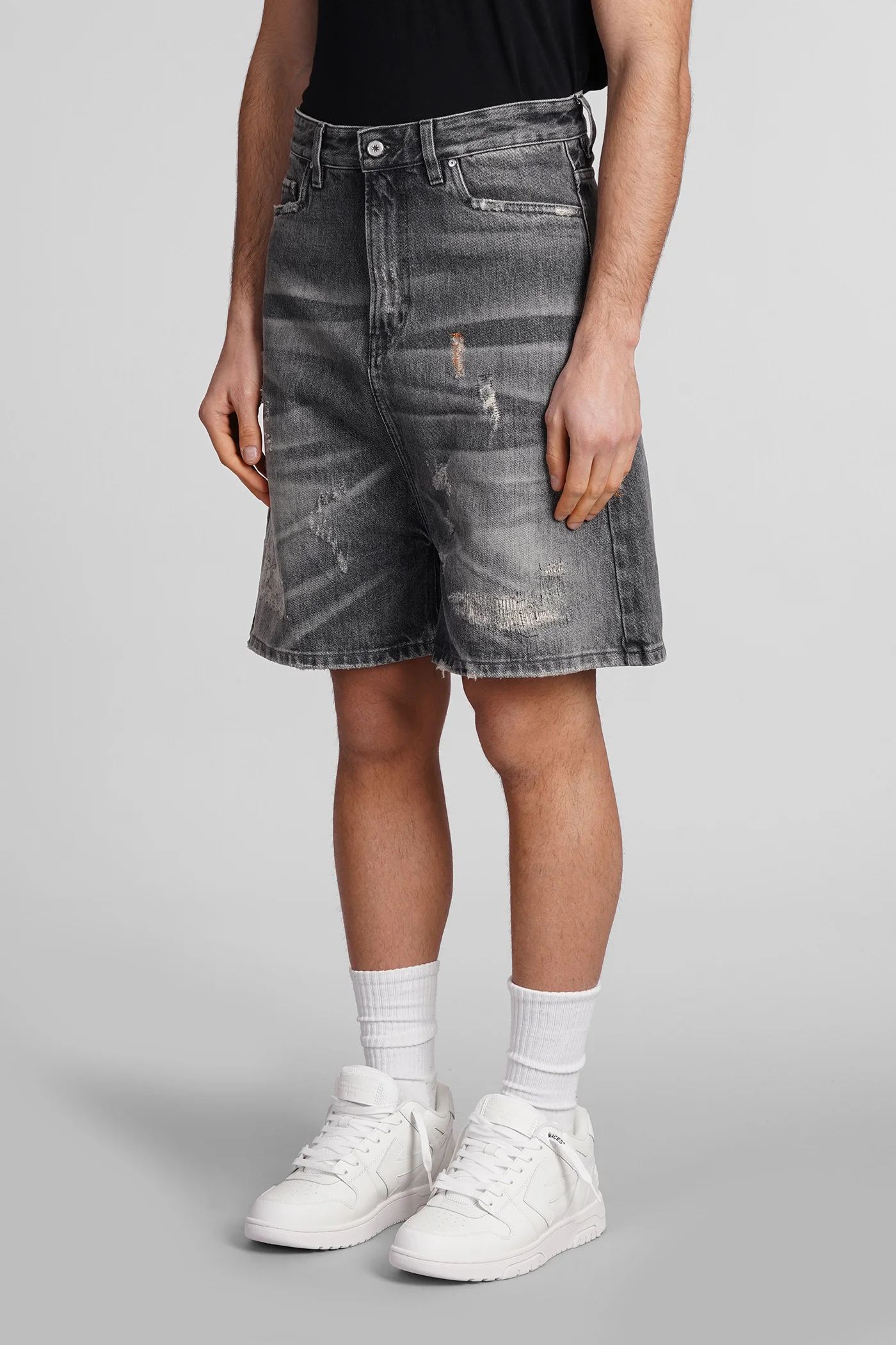 Shorts in black cotton - Image 4