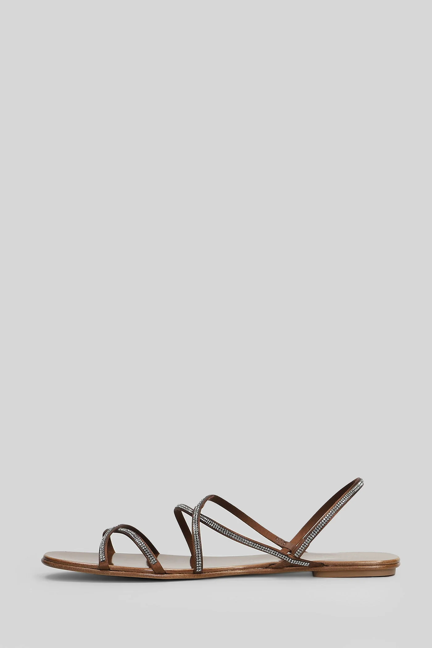 Esme Flats in leather color satin - Image 3