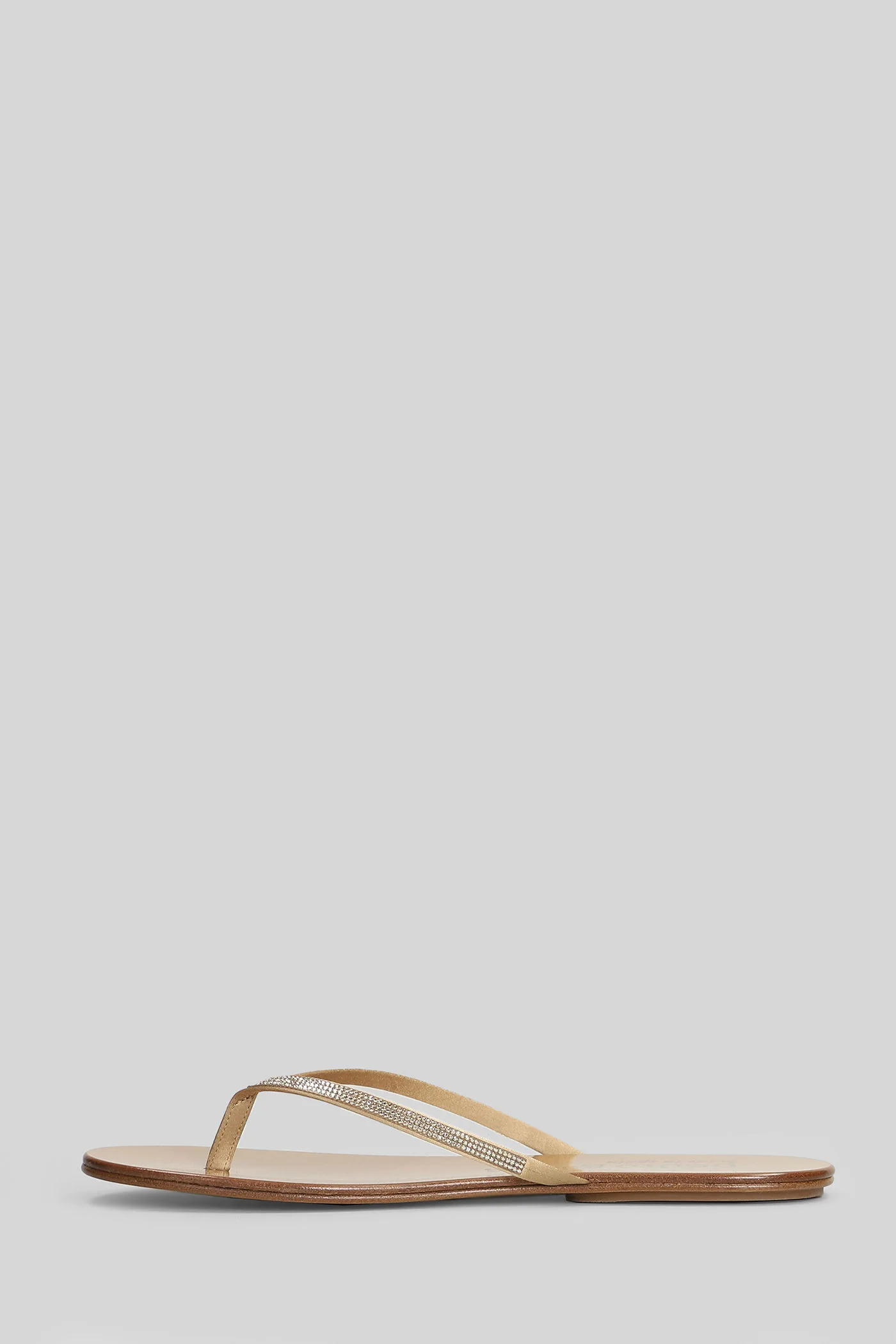 Prune Flats in gold satin - Image 3