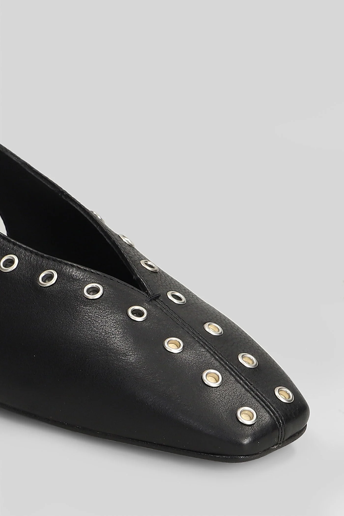 Ballet flats in black leather - Image 5