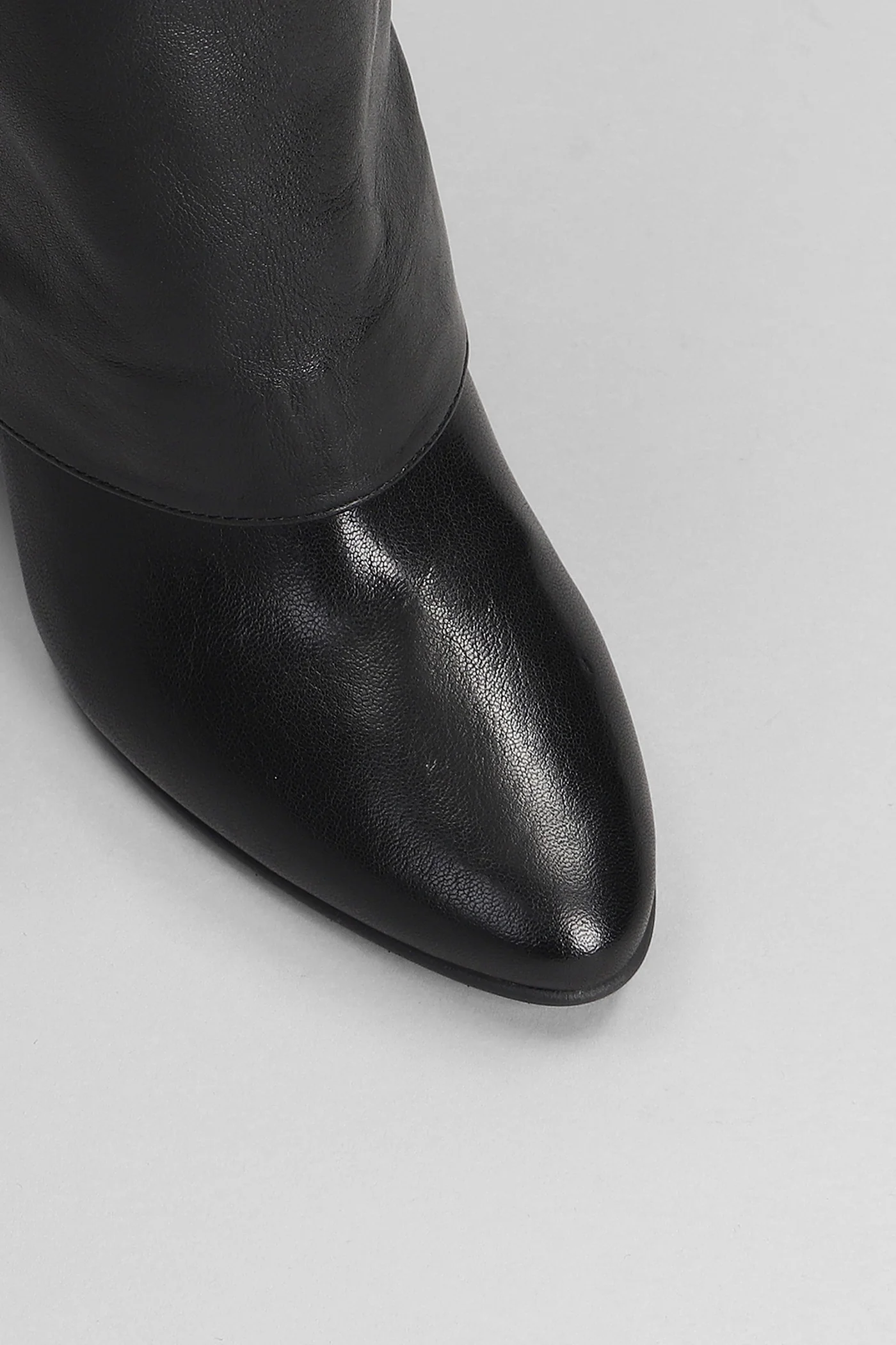 High heels Ankle boots in black leather - Image 5