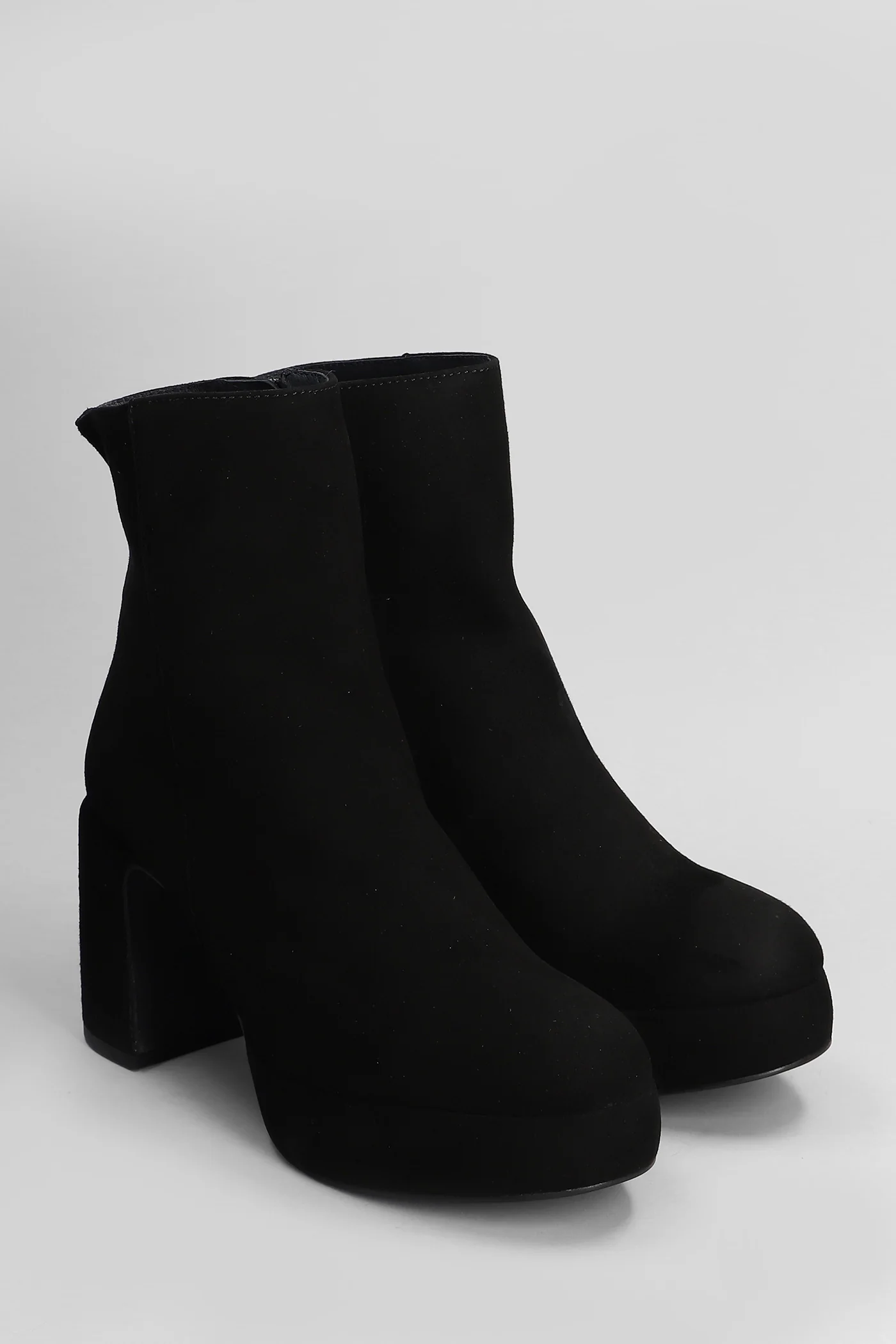 High heels Ankle boots in black suede - Image 2