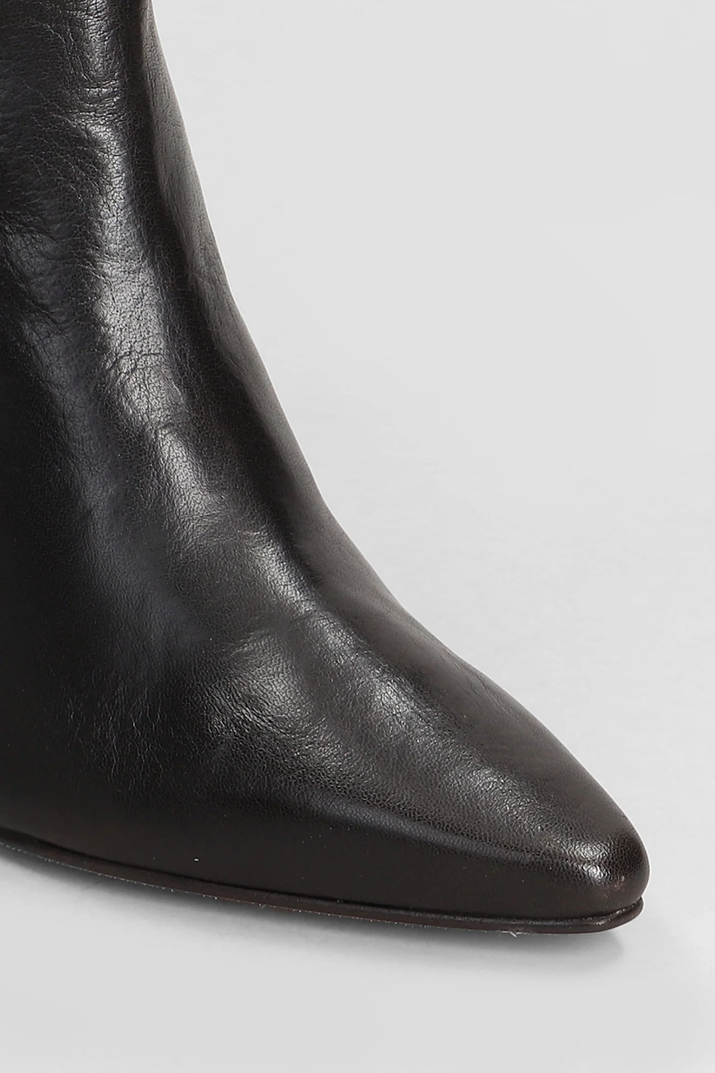 High heels Ankle boots in dark brown leather - Image 5