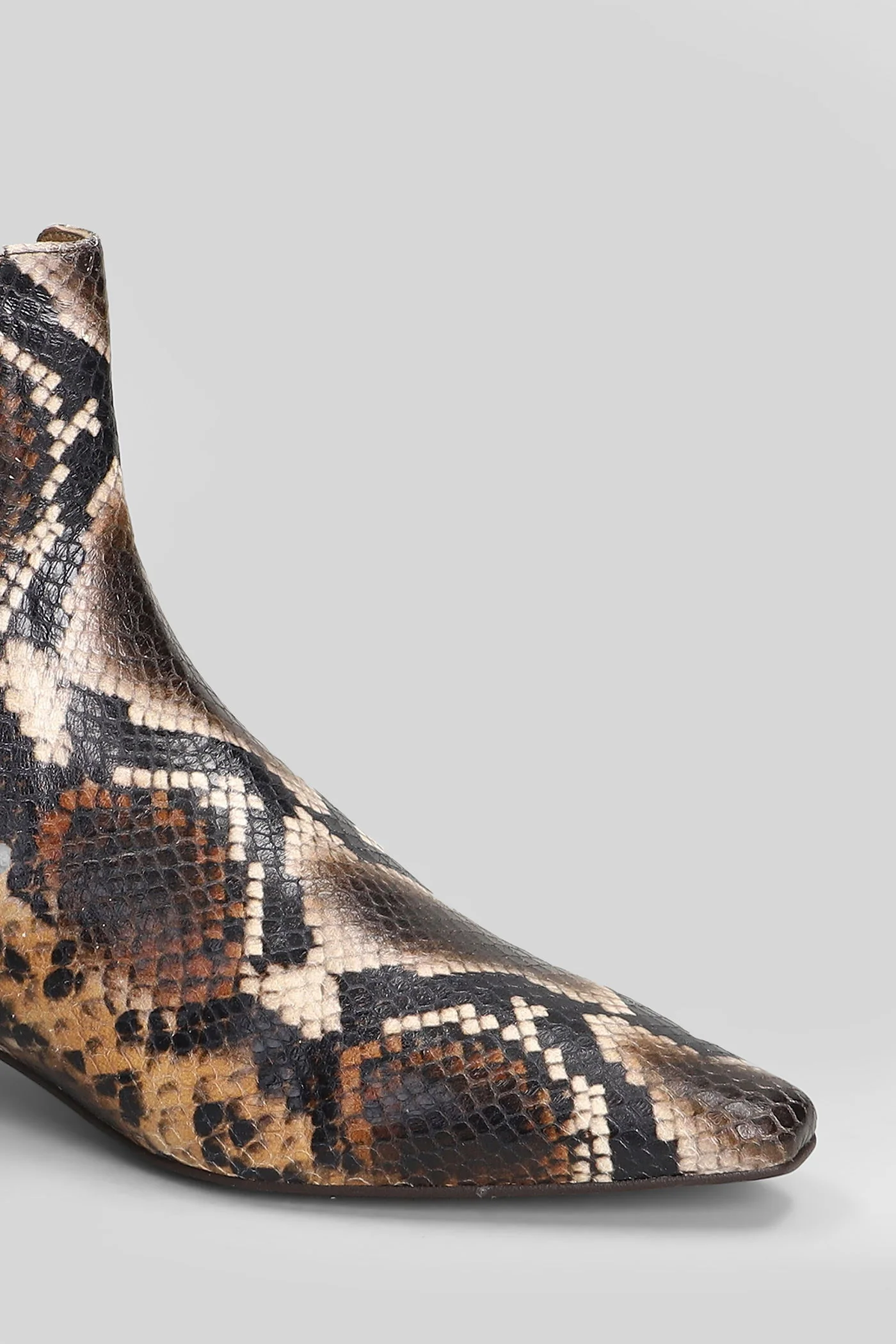 low heels Ankle boots in python print leather - Image 5