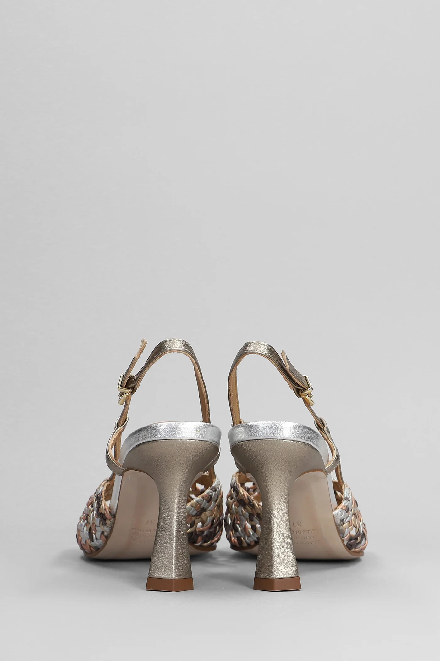 Sandals in silver leather - Image 4