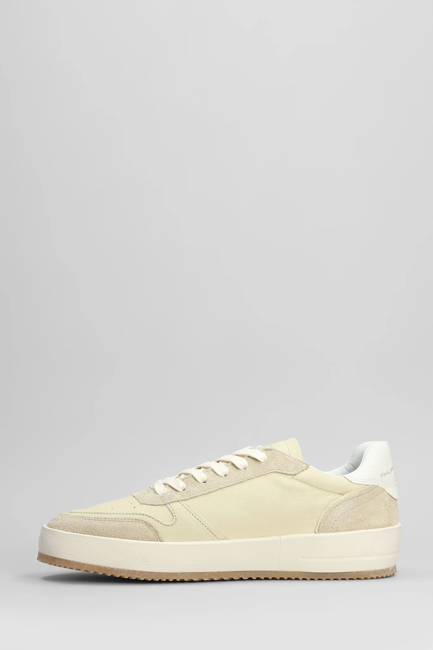 Nice Low Sneakers in beige suede and leather - Image 3