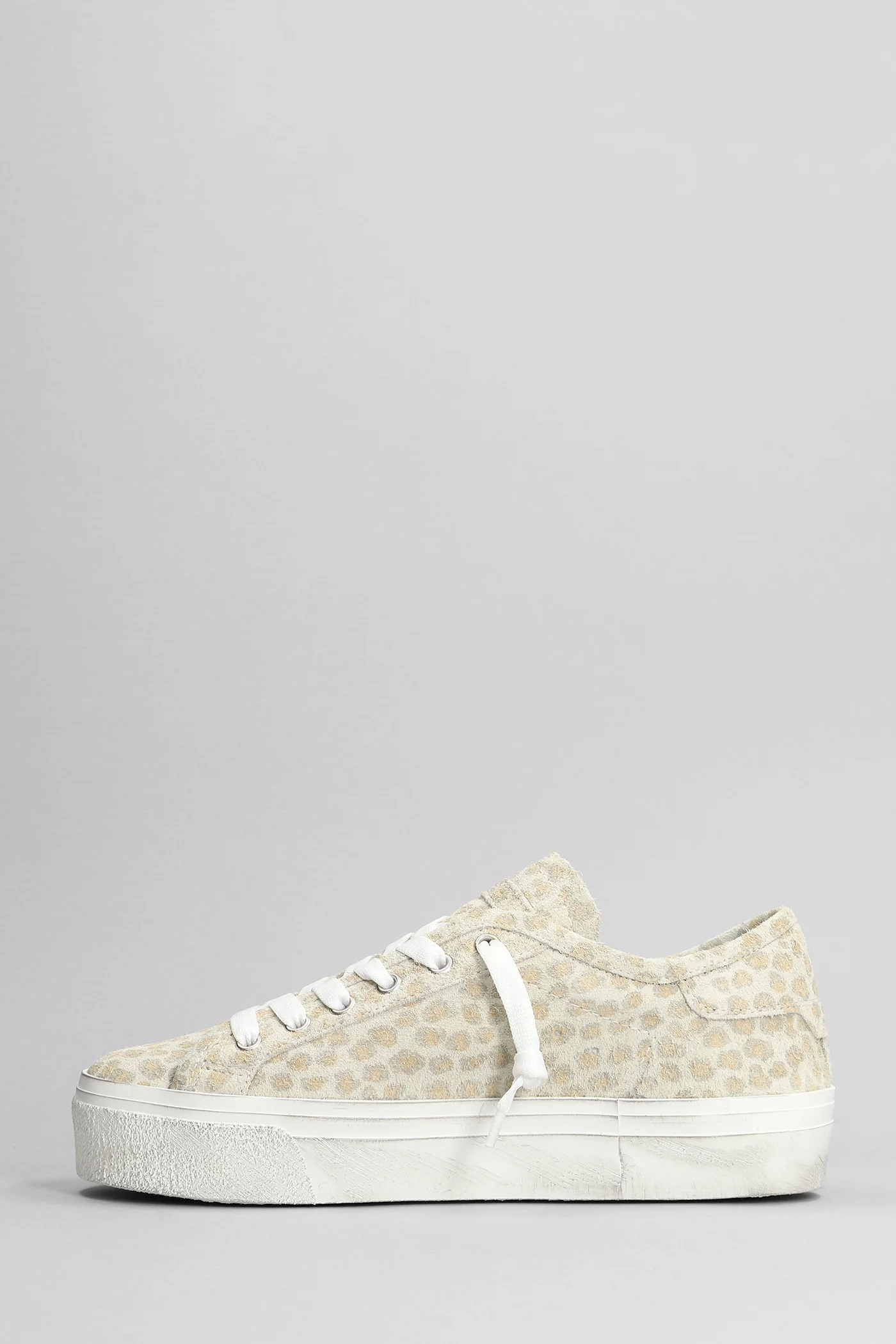 Paris Haute Low Sneakers in beige suede - Image 3
