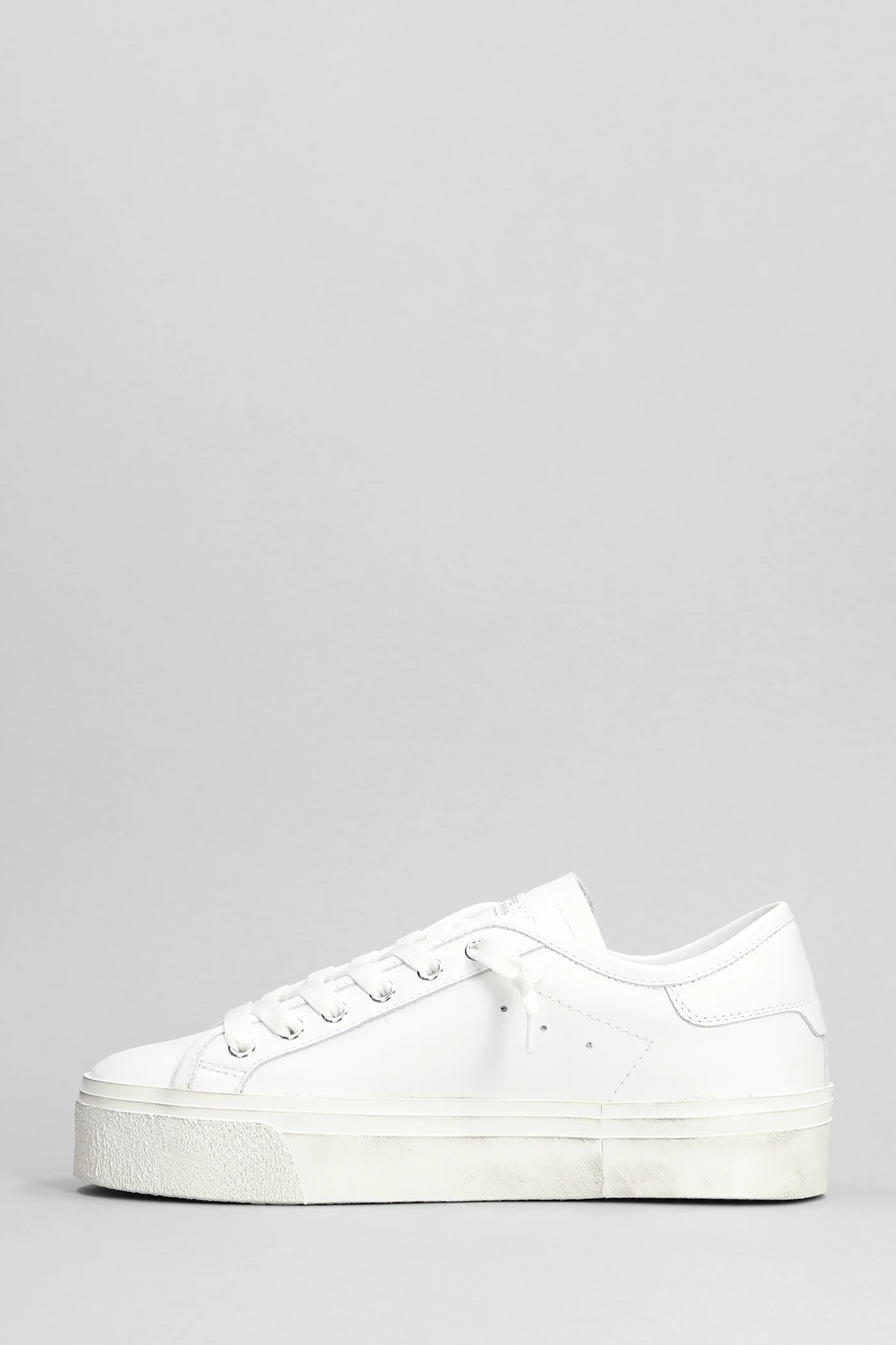 Paris Haute Low Sneakers in white leather - Image 3