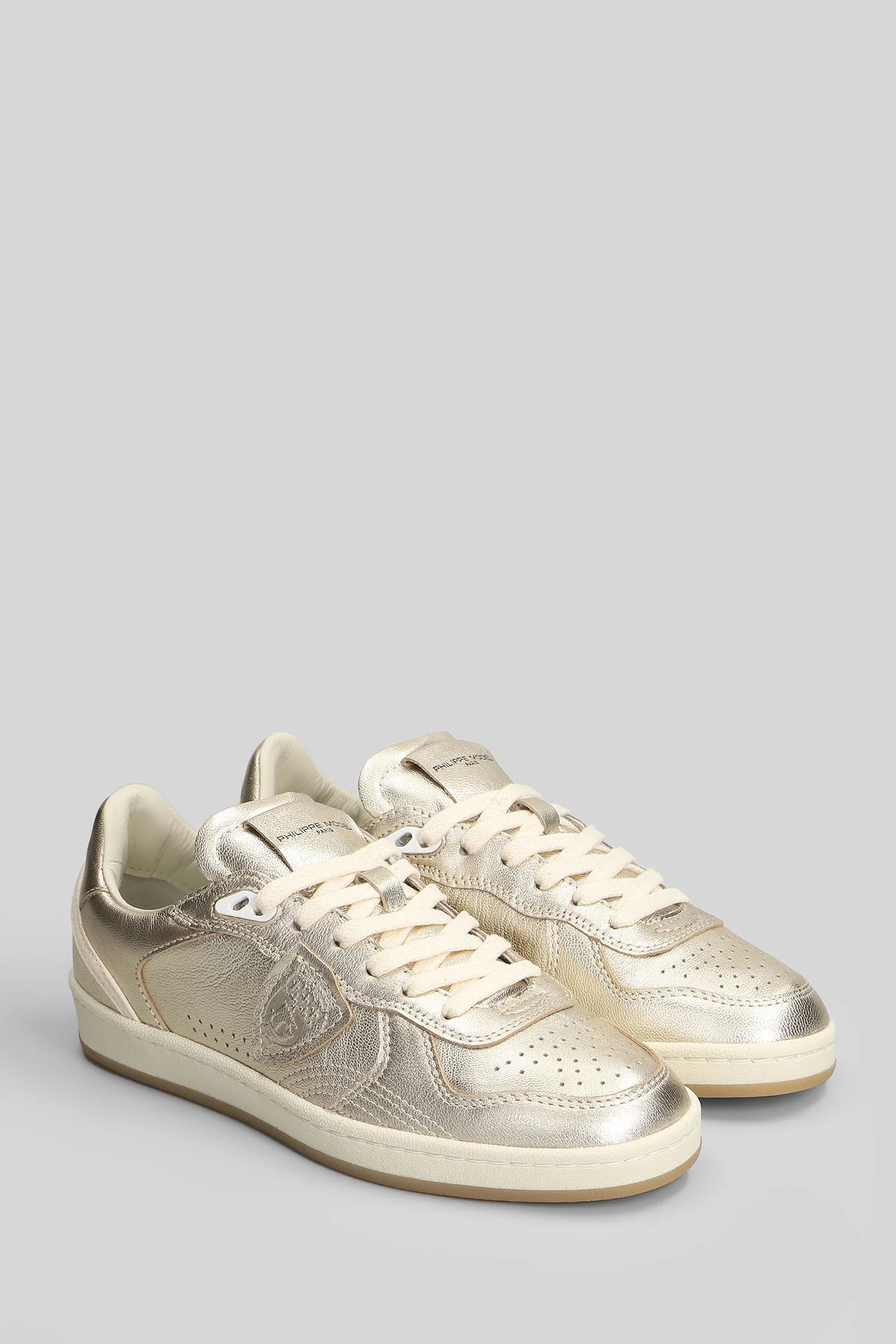 Pgal Low Sneakers in platinum leather - Image 2