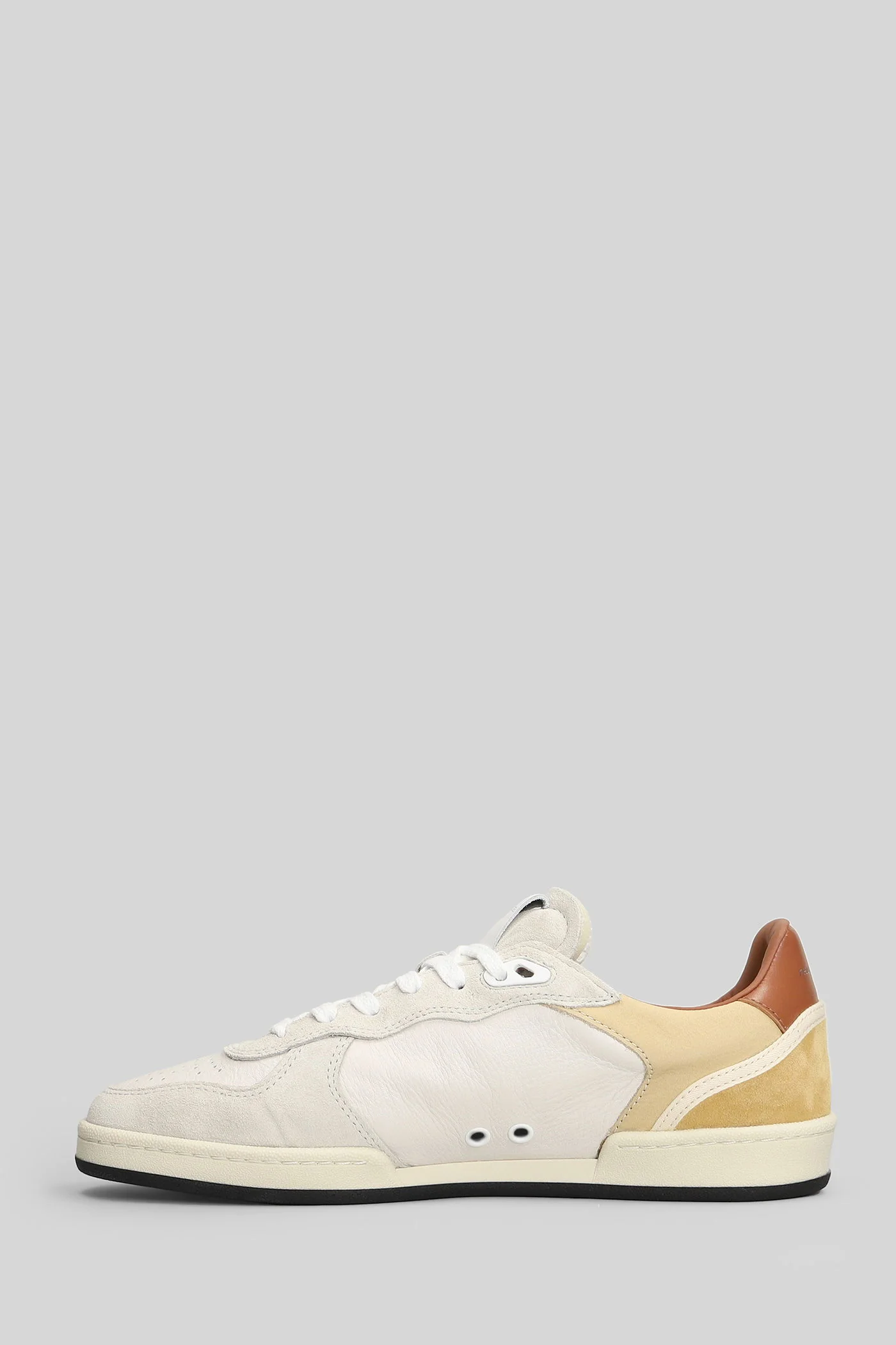 Pgal Low Sneakers in white suede and leather - Image 3