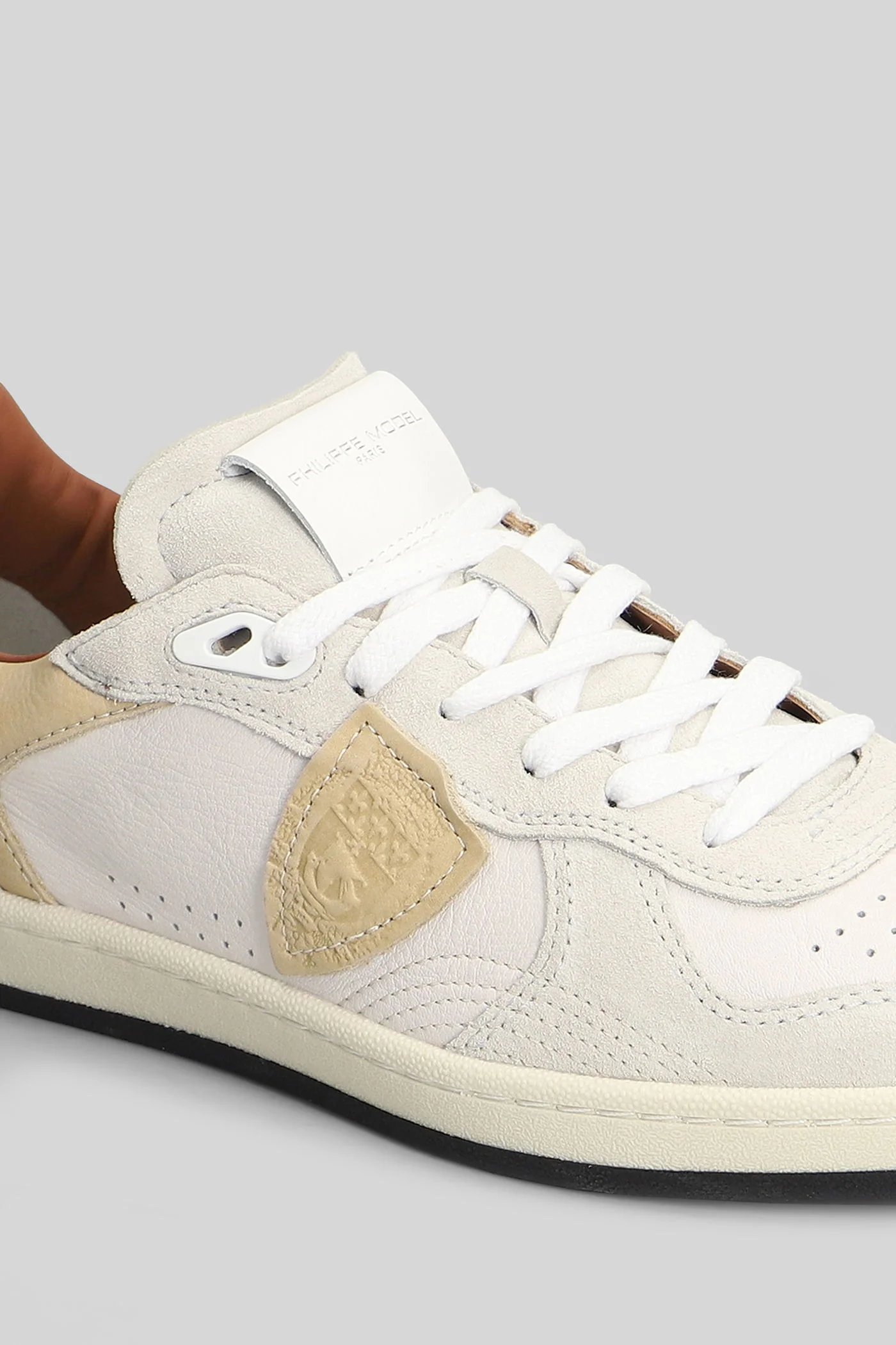 Pgal Low Sneakers in white suede and leather - Image 5