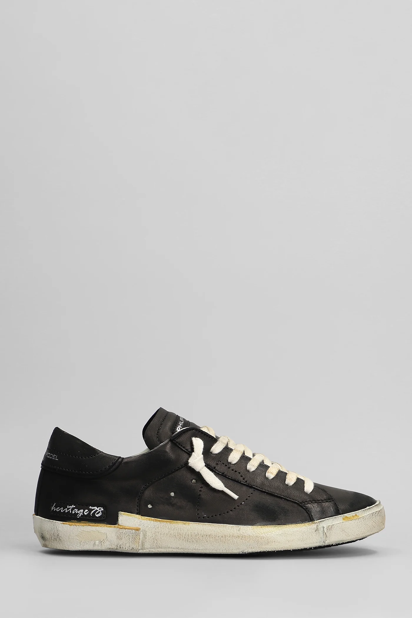 Prsx Low Sneakers in black leather
