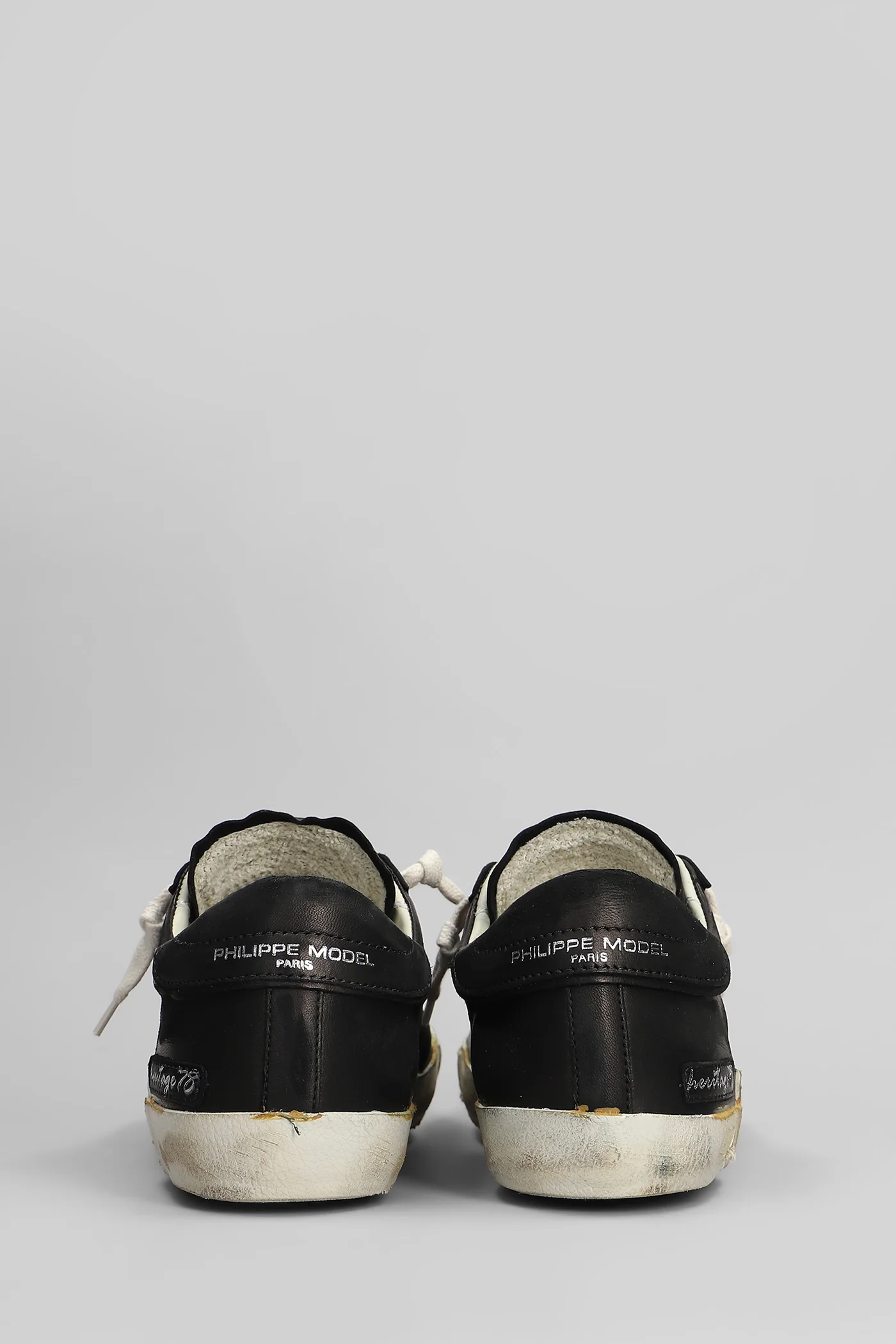 Prsx Low Sneakers in black leather - Image 4