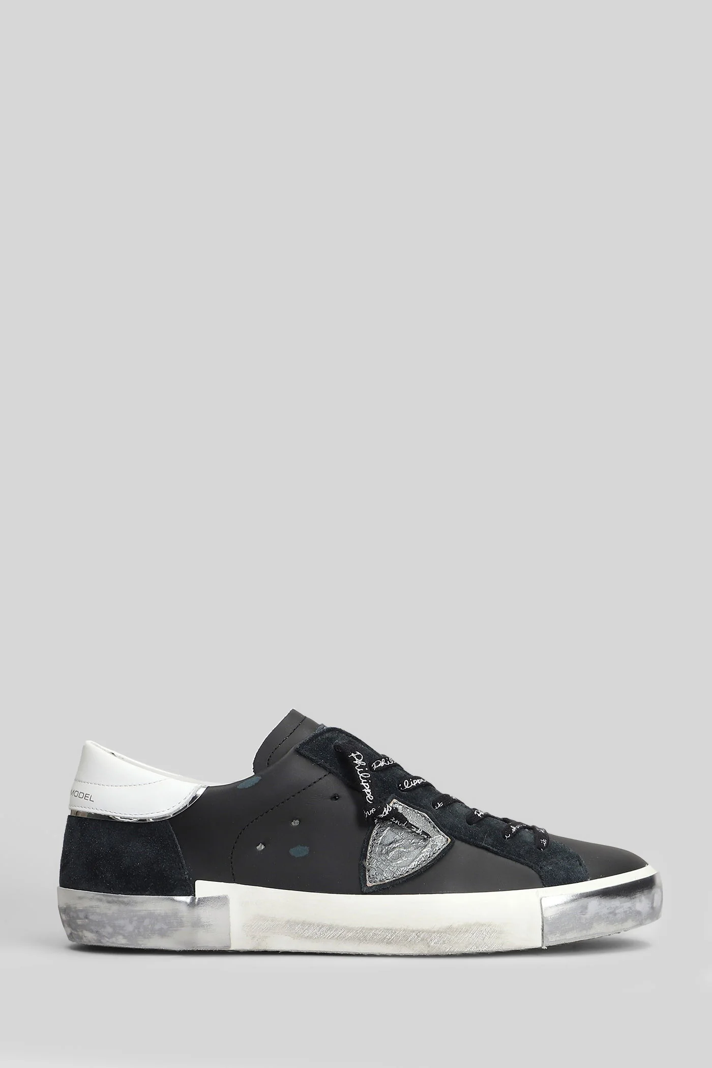 Prsx Low Sneakers in black leather