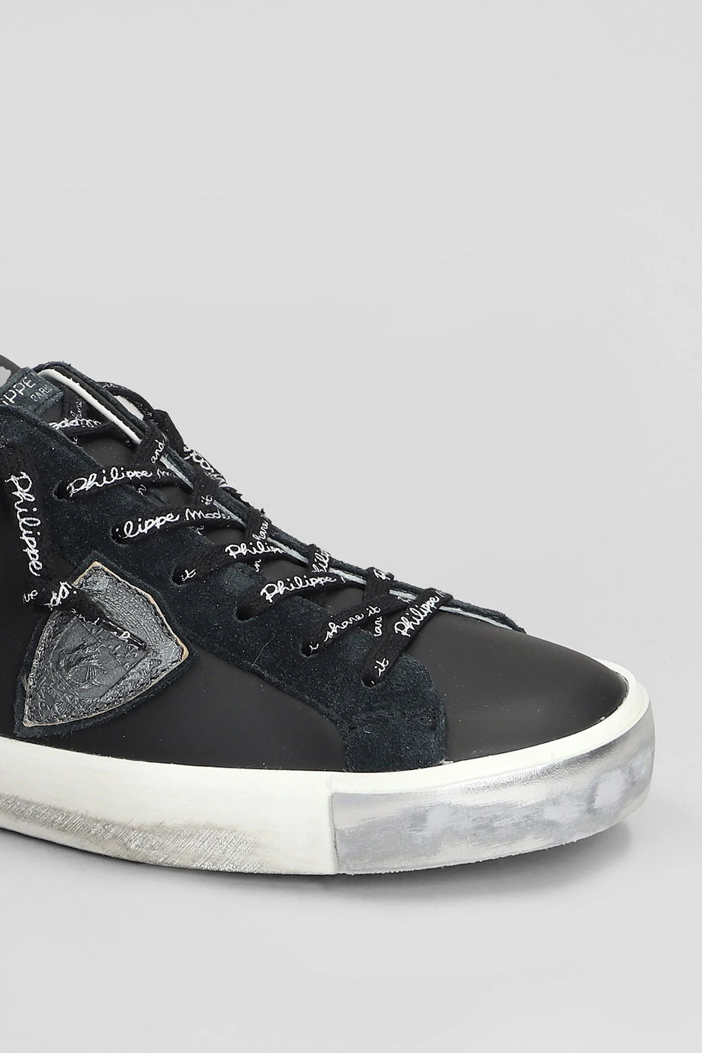 Prsx Low Sneakers in black leather - Image 5