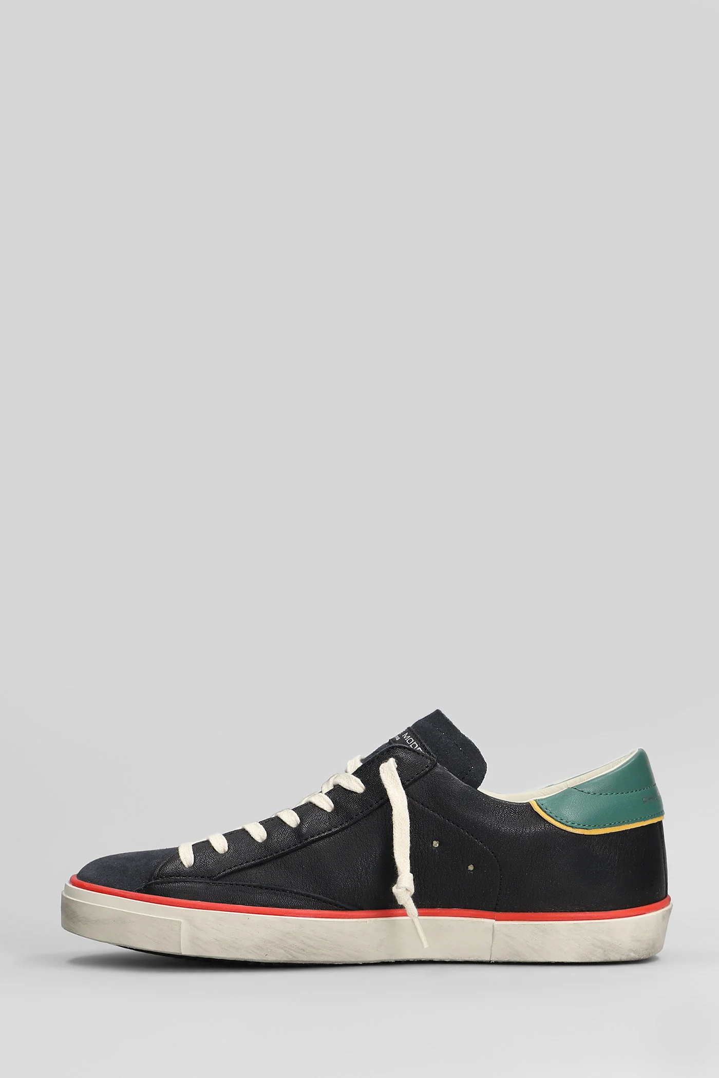 Prsx Low Sneakers in black suede and leather - Image 3