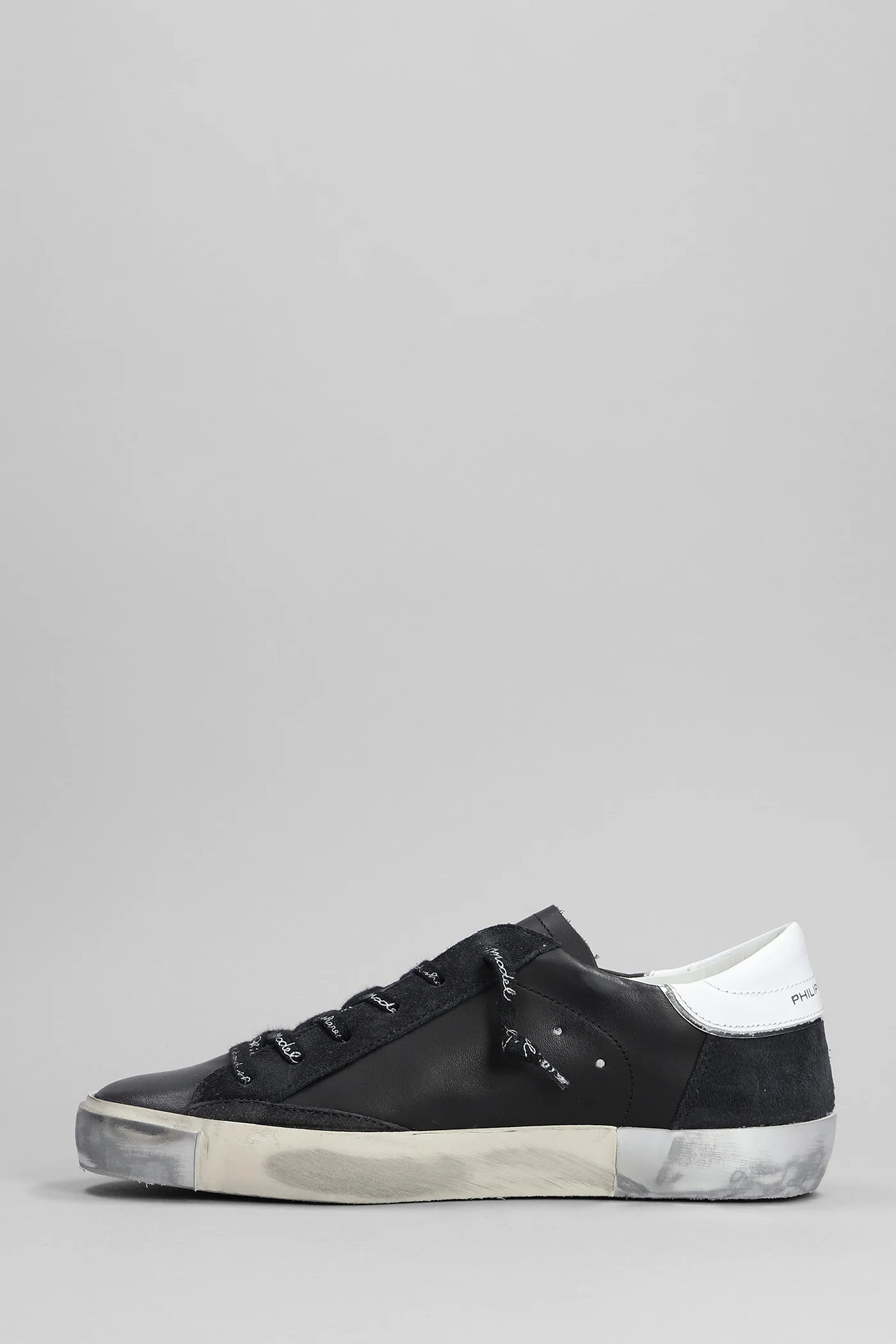 Prsx Low Sneakers in black suede and leather - Image 3
