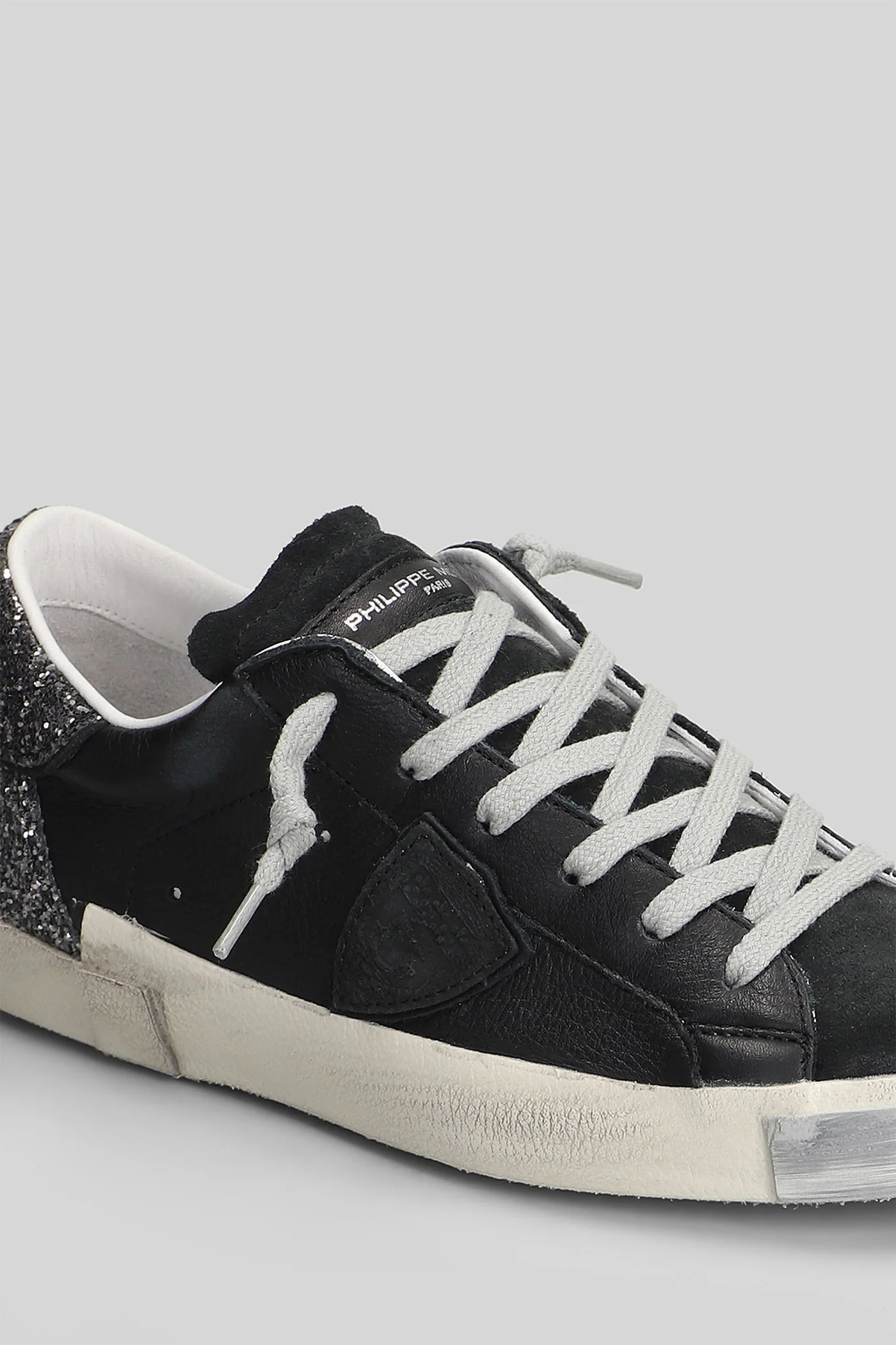 Prsx Low Sneakers in black suede and leather - Image 5