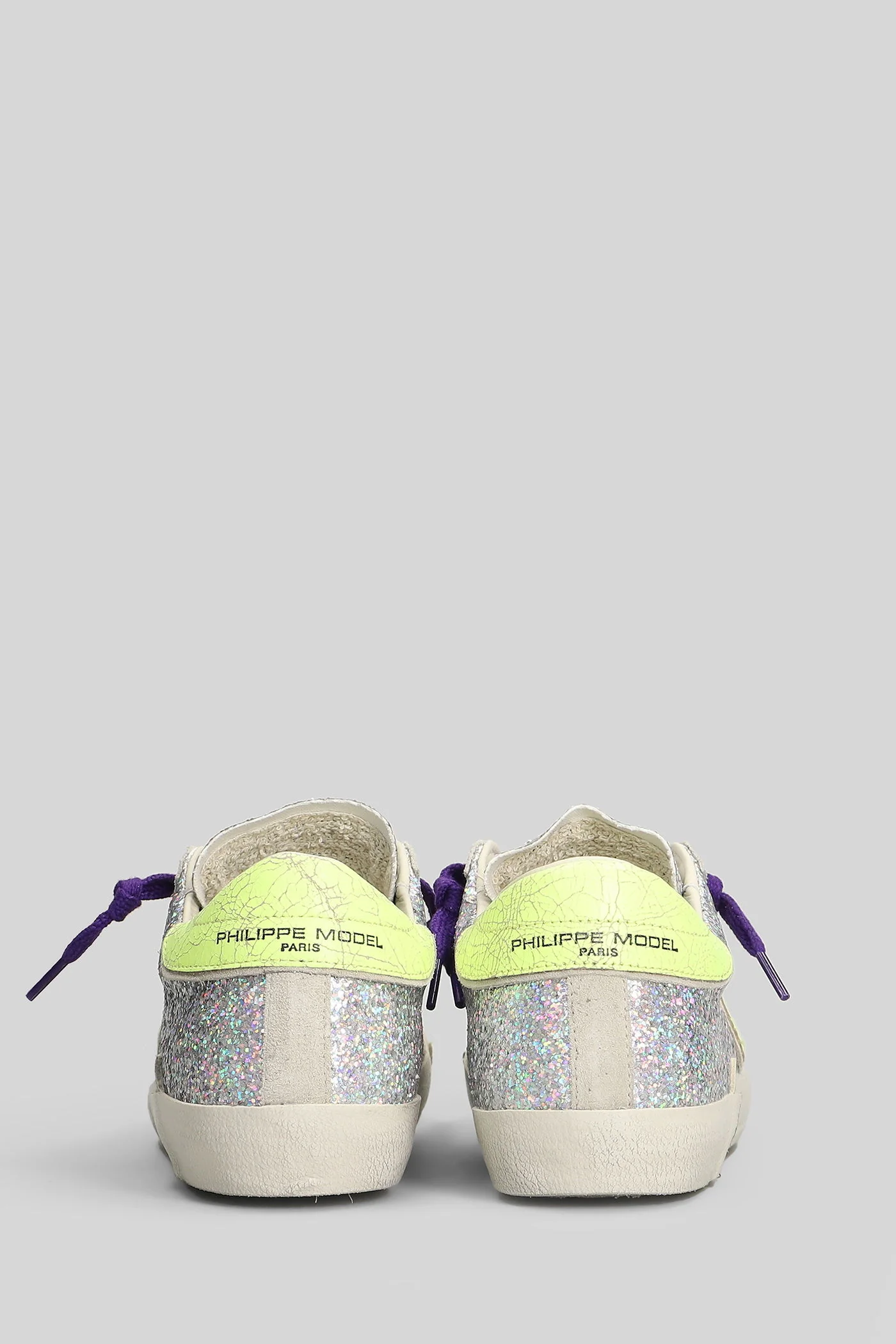 Prsx Low Sneakers in silver glitter - Image 4