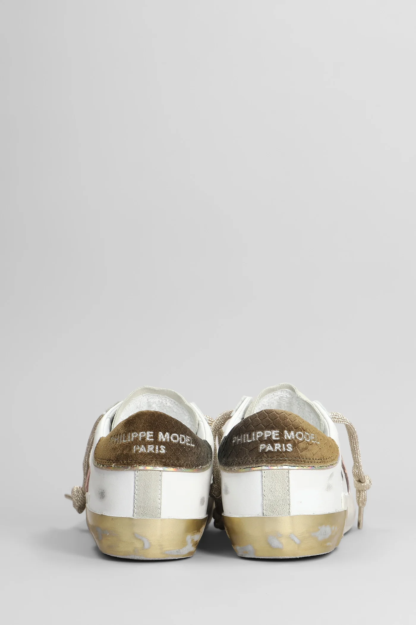 Prsx Low Sneakers in white suede and leather - Image 4