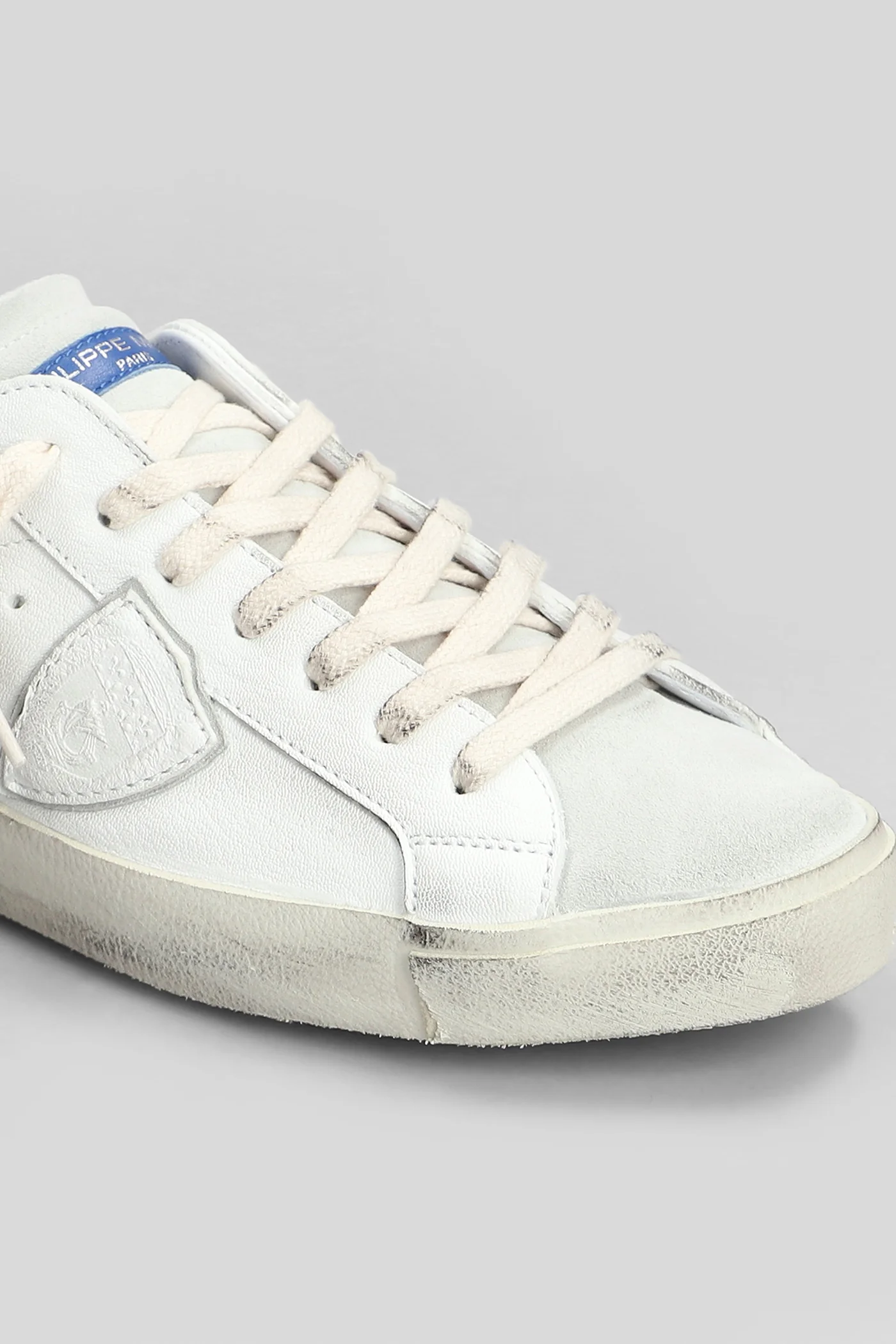 Prsx Low Sneakers in white suede and leather - Image 5