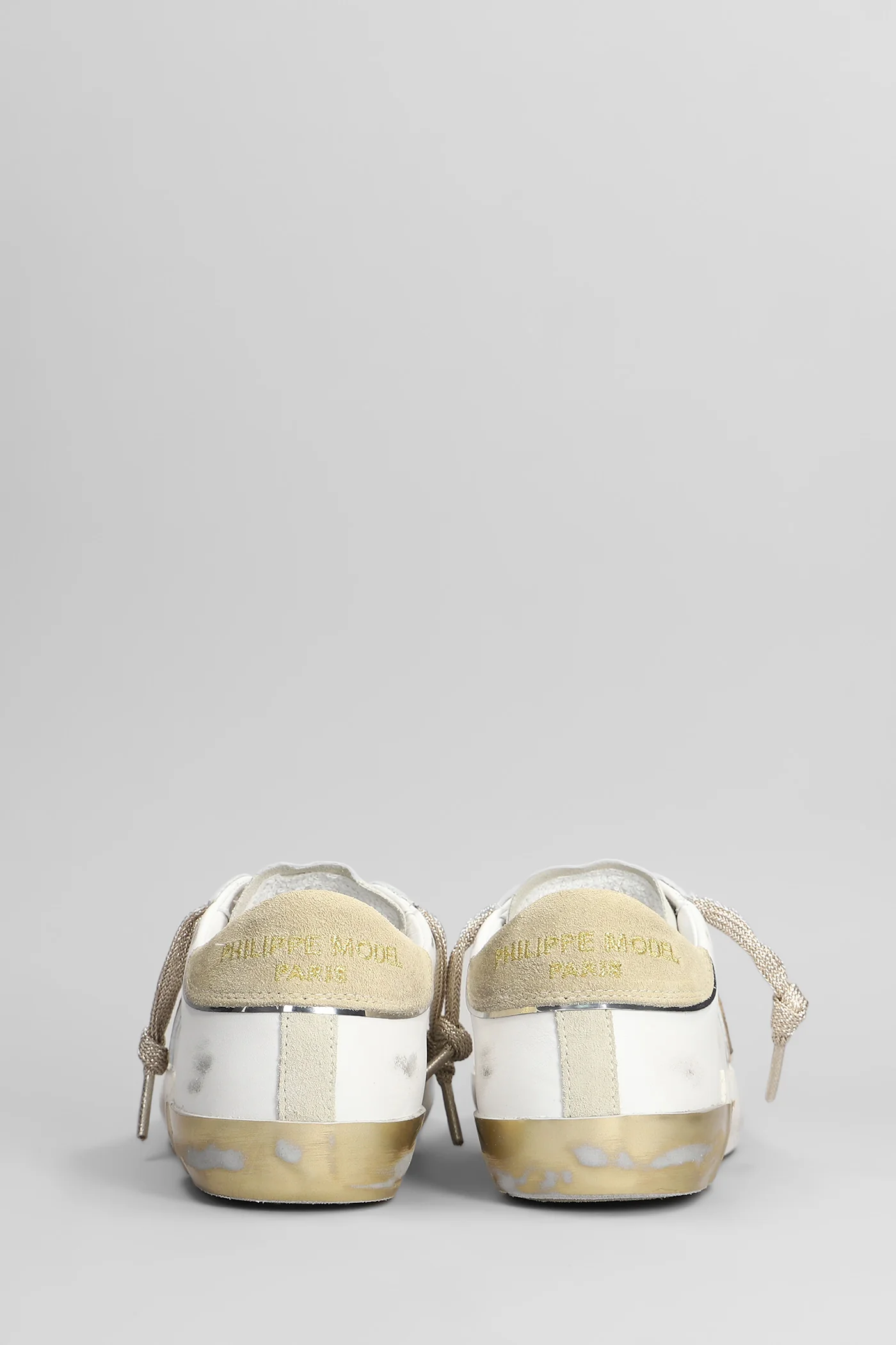 Prsx Low Sneakers in white suede and leather - Image 4