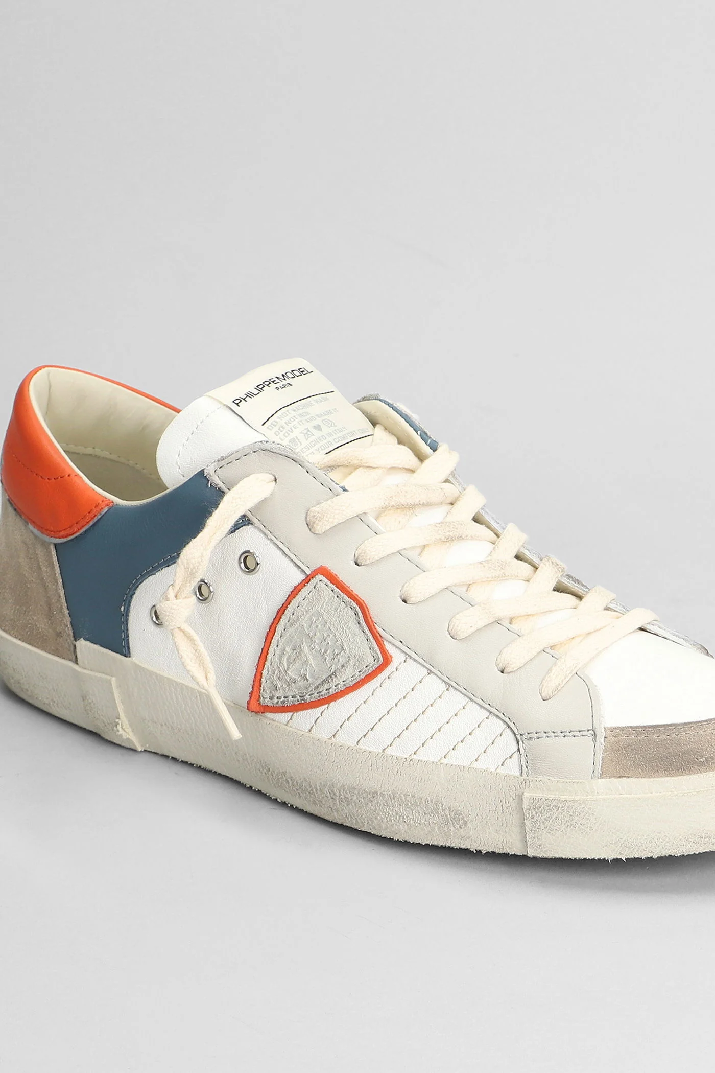 Prsx Low Sneakers in white suede and leather - Image 5