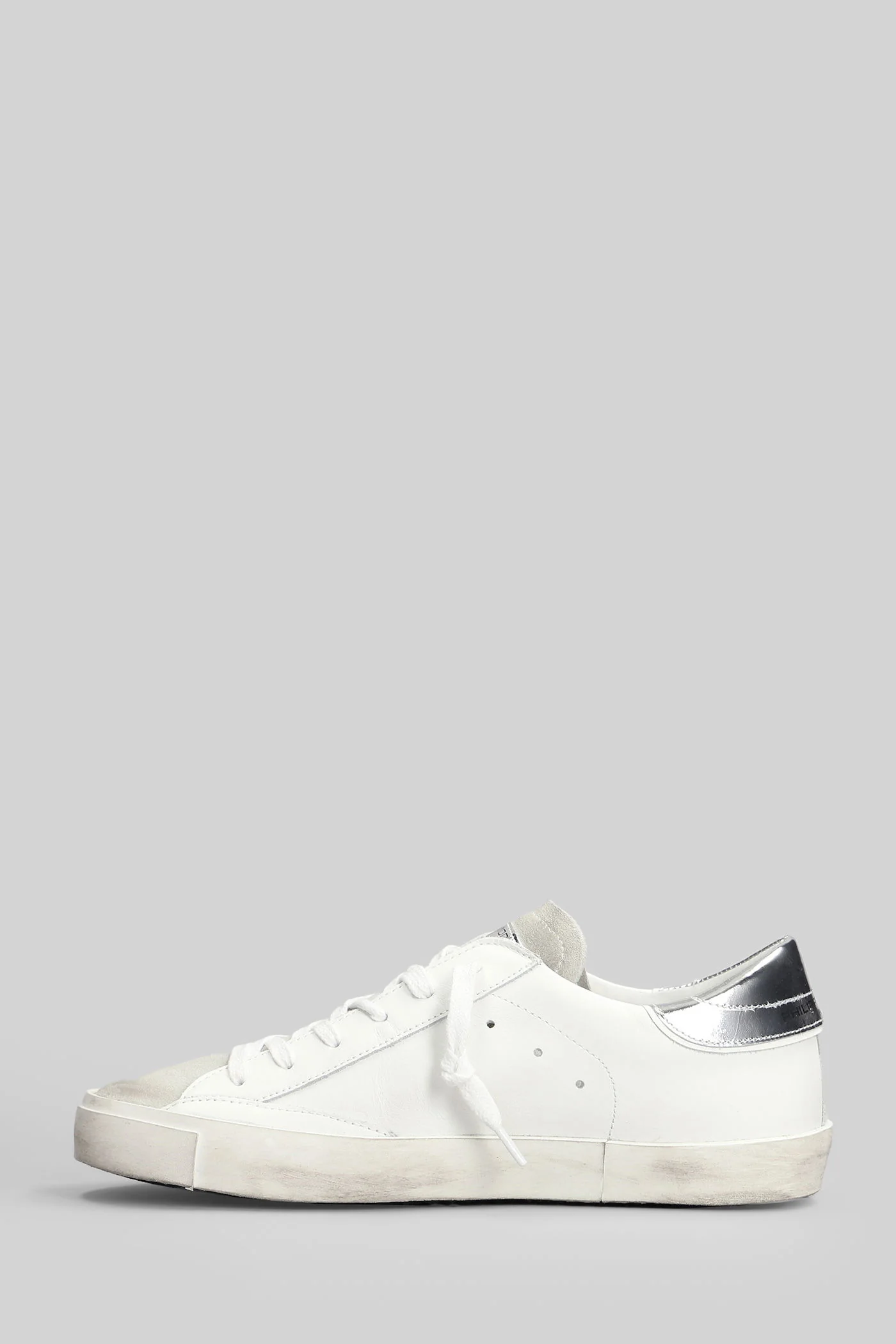 Prsx Low Sneakers in white suede and leather - Image 3