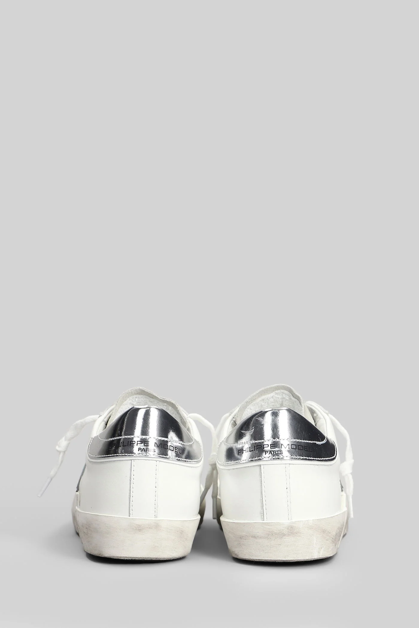 Prsx Low Sneakers in white suede and leather - Image 4