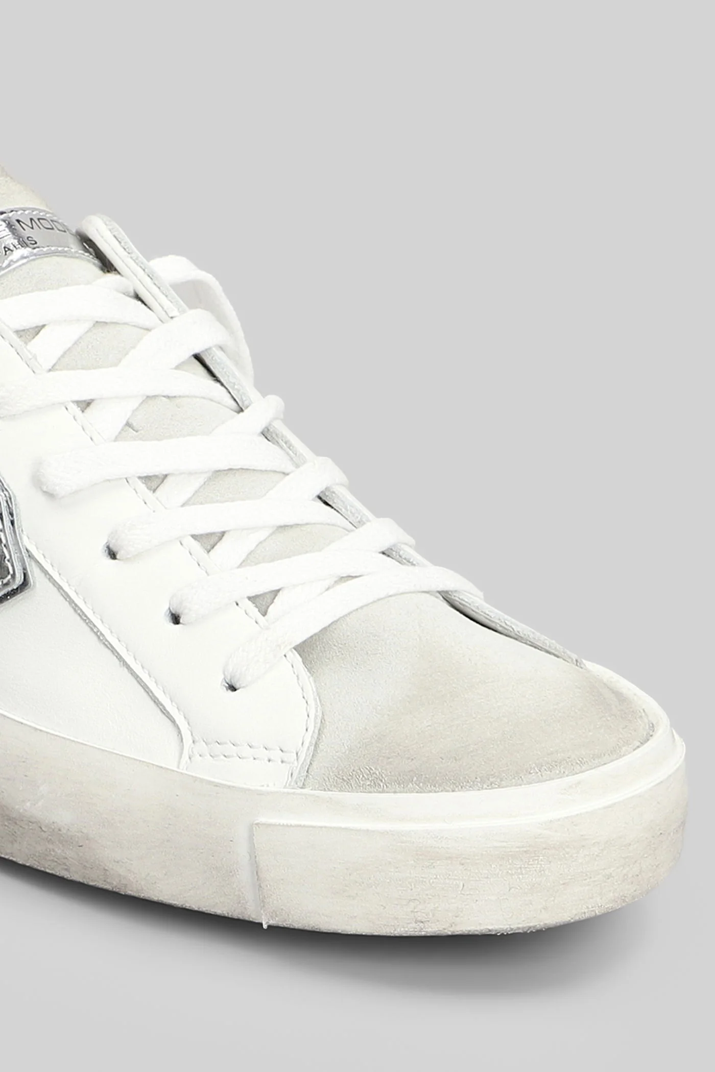 Prsx Low Sneakers in white suede and leather - Image 5