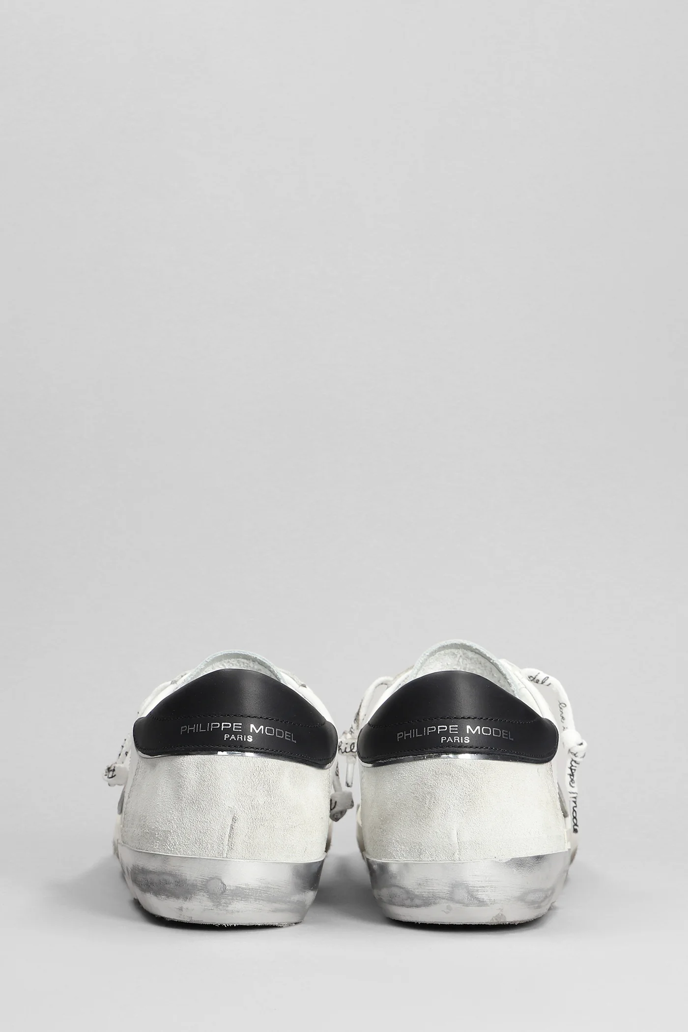 Prsx Low Sneakers in white suede and leather - Image 4