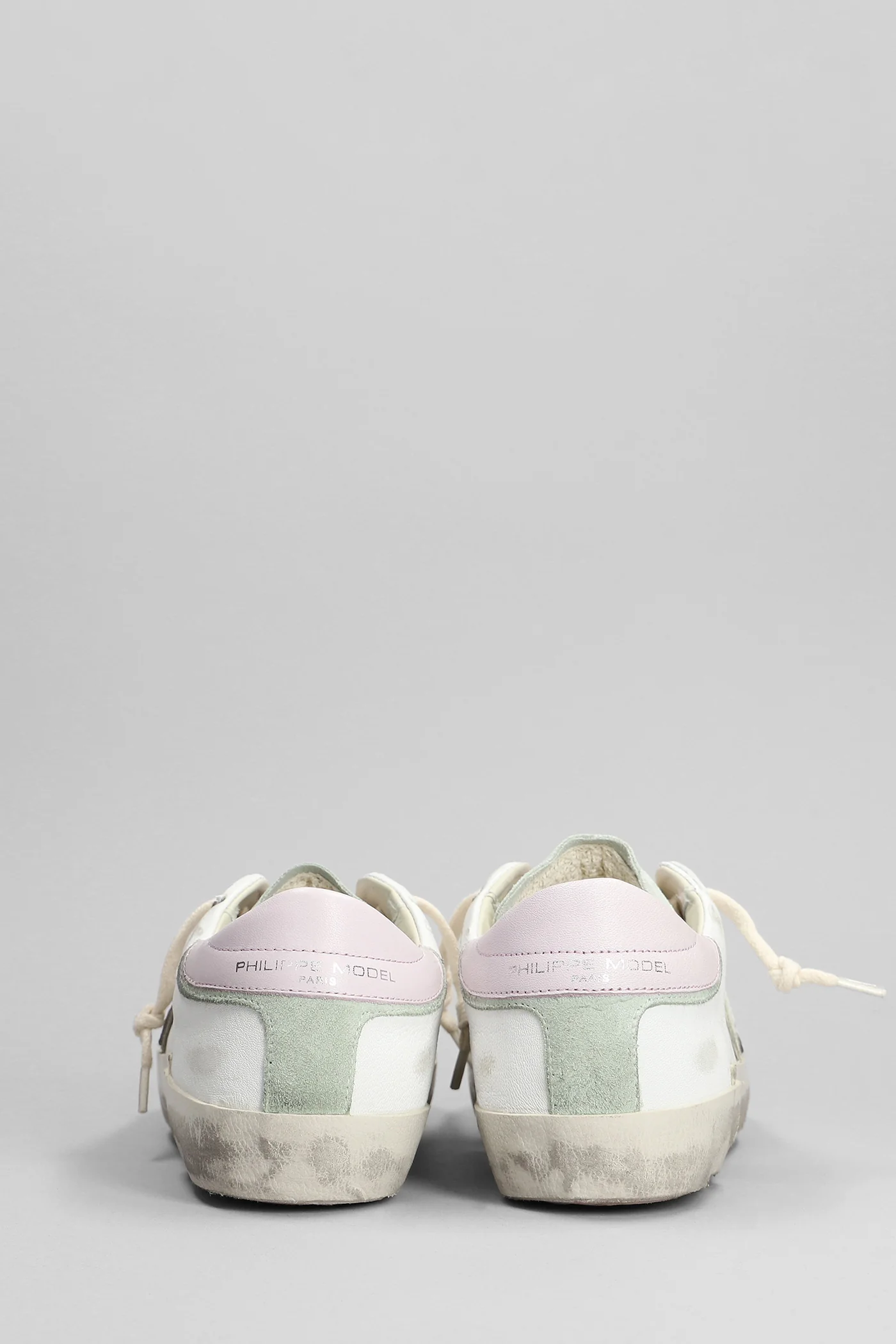 Prsx Low Sneakers in white suede and leather - Image 4