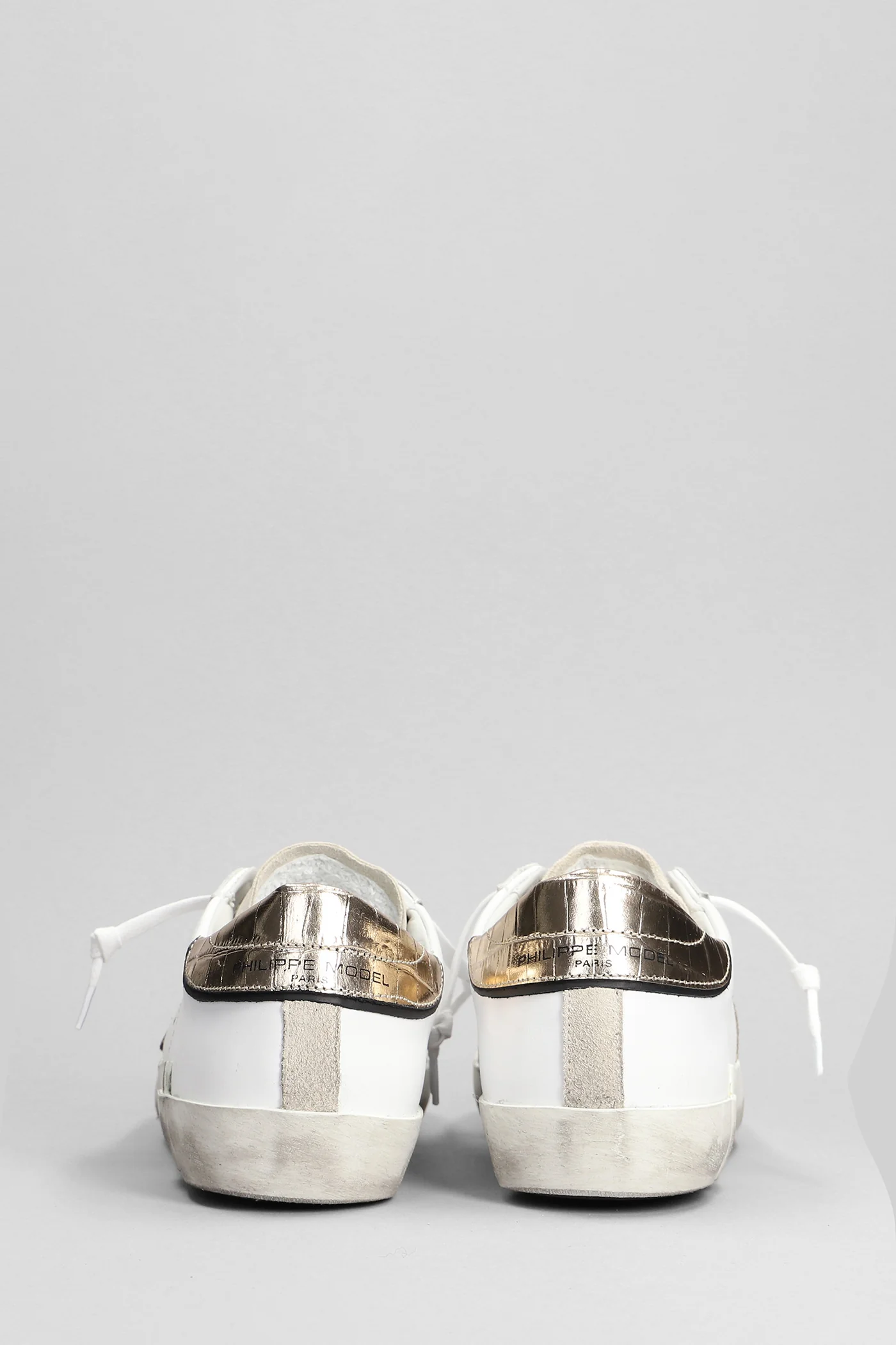 Prsx Low Sneakers in white suede and leather - Image 4