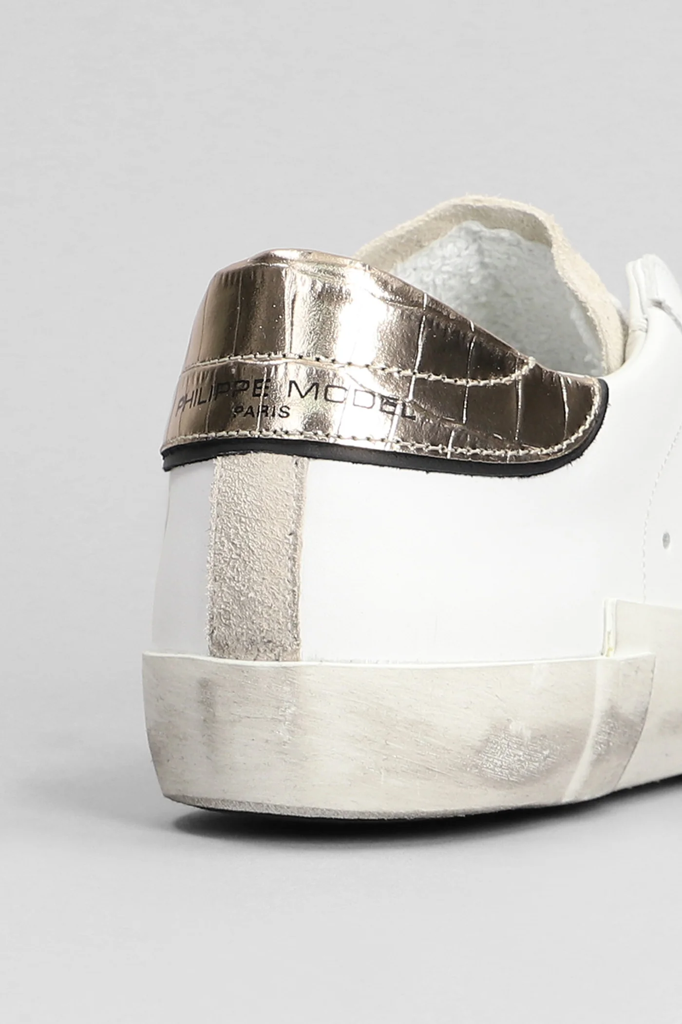 Prsx Low Sneakers in white suede and leather - Image 5