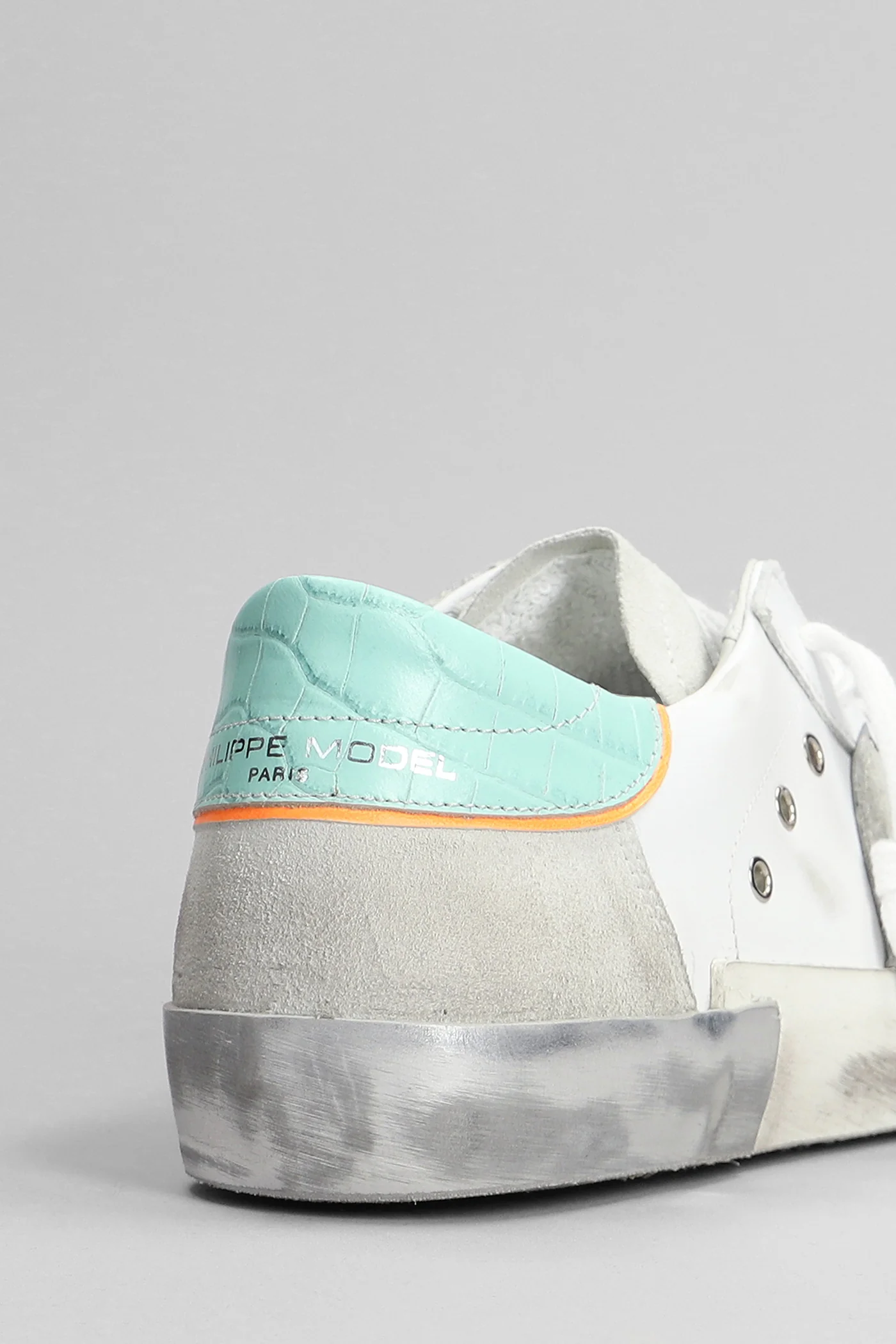 Prsx Low Sneakers in white suede and leather - Image 5