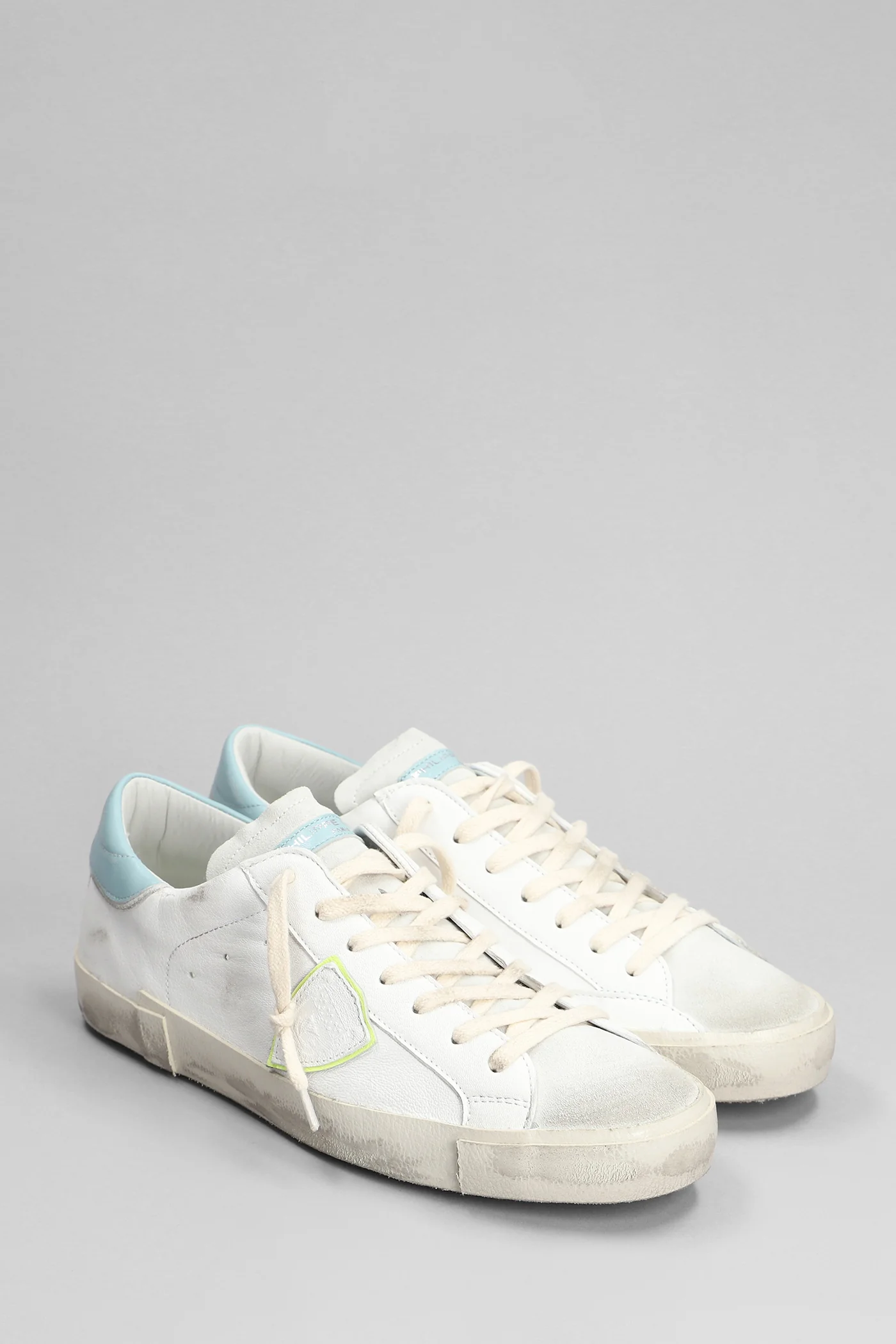 Prsx Low Sneakers in white suede and leather - Image 2