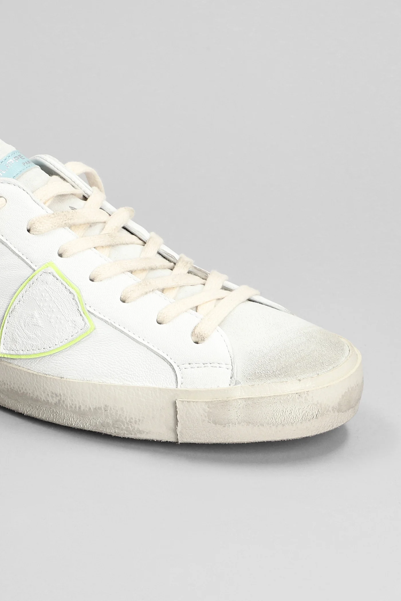 Prsx Low Sneakers in white suede and leather - Image 5