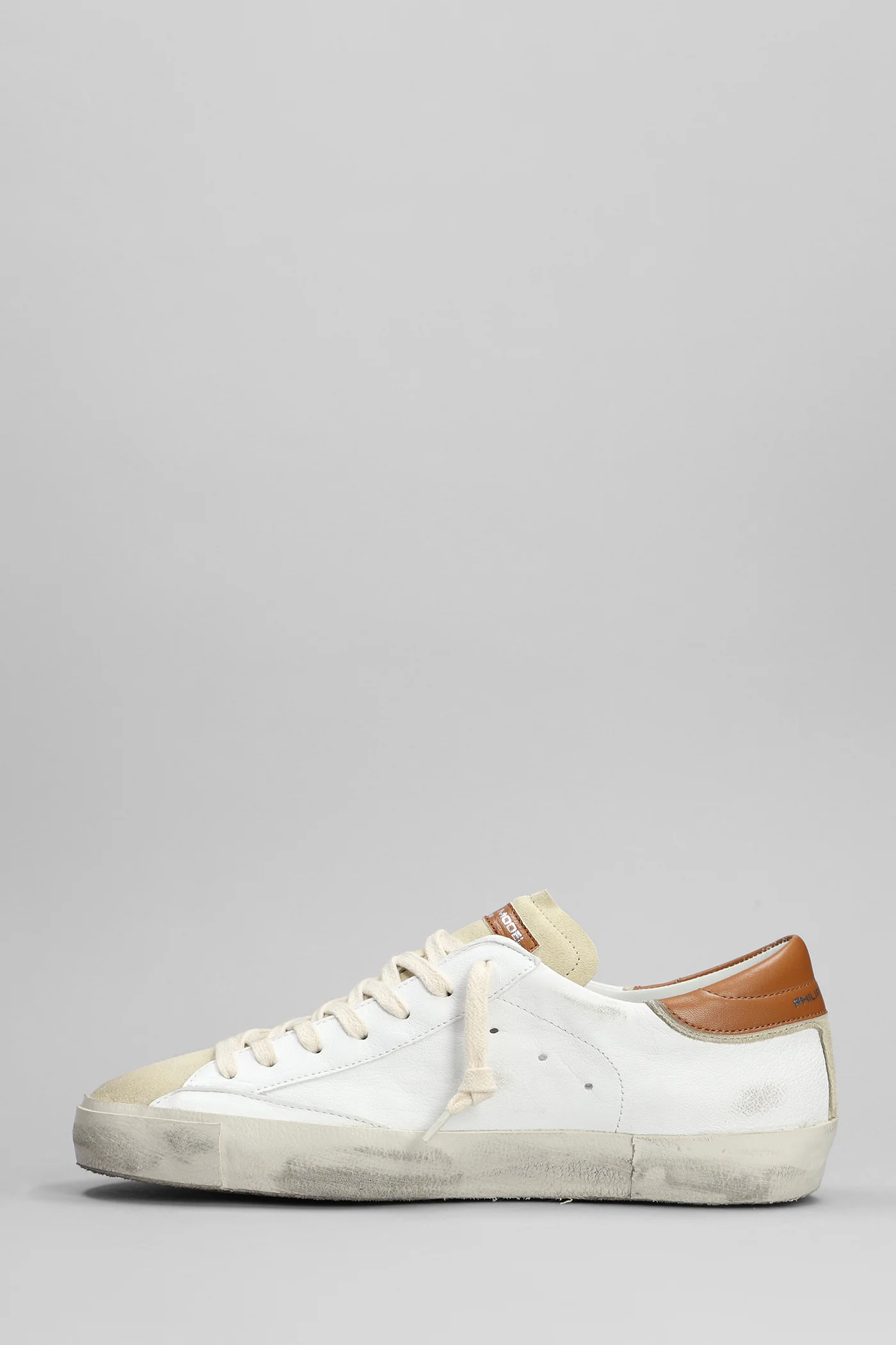 Prsx Low Sneakers in white suede and leather - Image 3