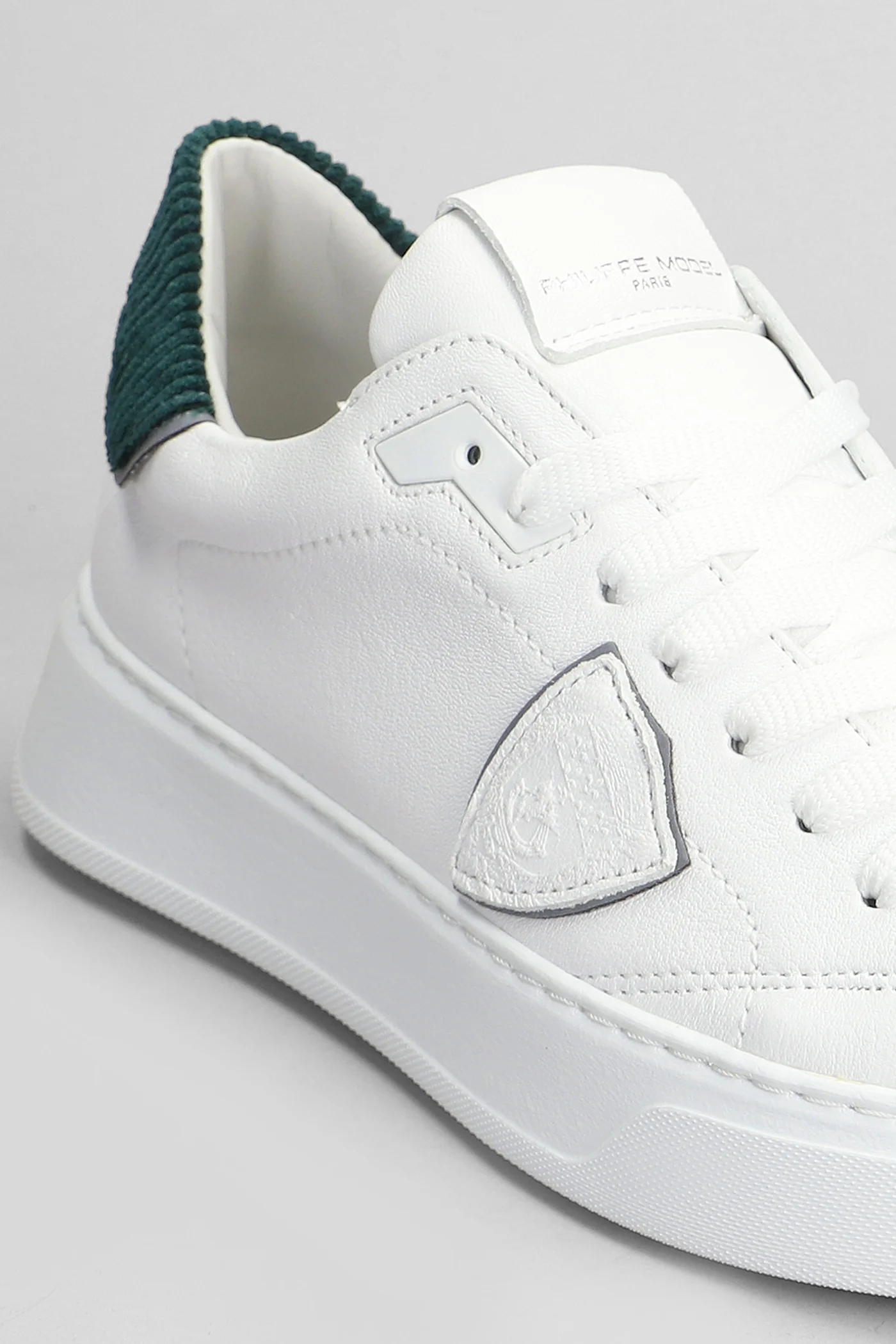 Temple Low Sneakers in white leather - Image 5