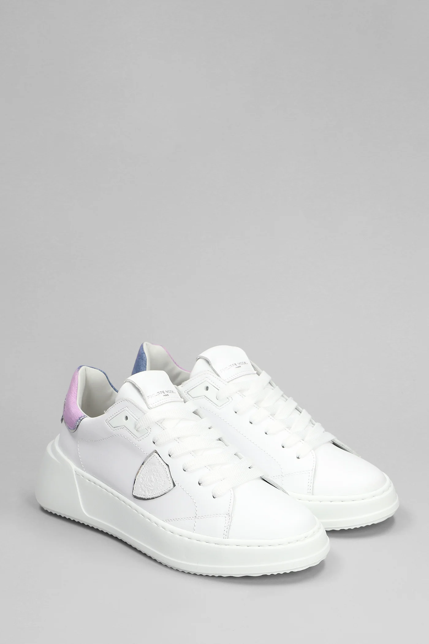 Tres Temple Low Sneakers in white leather - Image 2