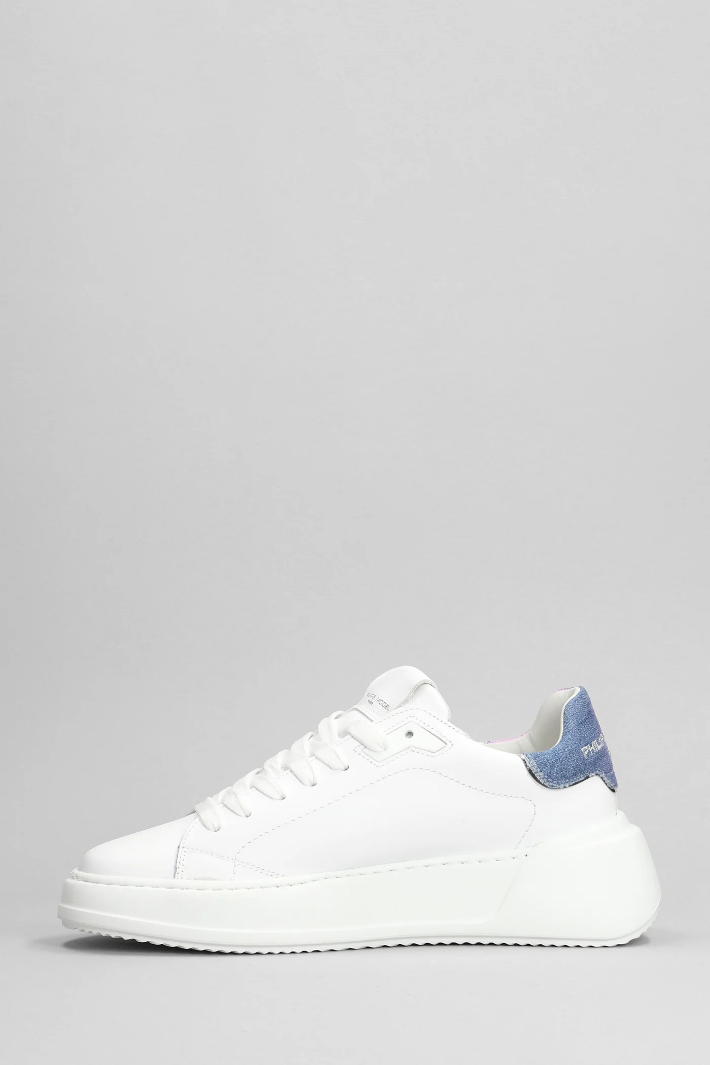 Tres Temple Low Sneakers in white leather - Image 3