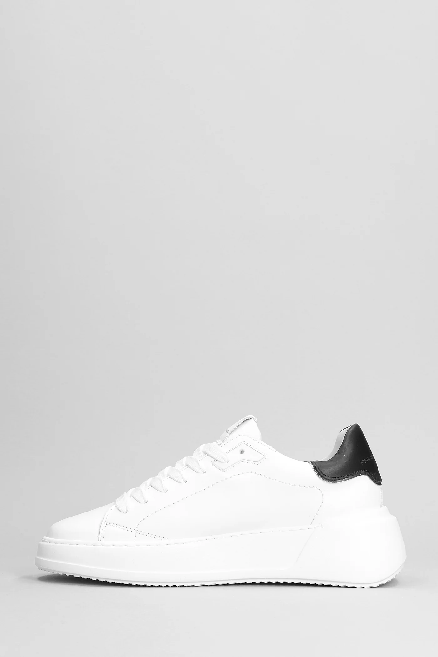 Tres Temple Sneakers in white leather - Image 3