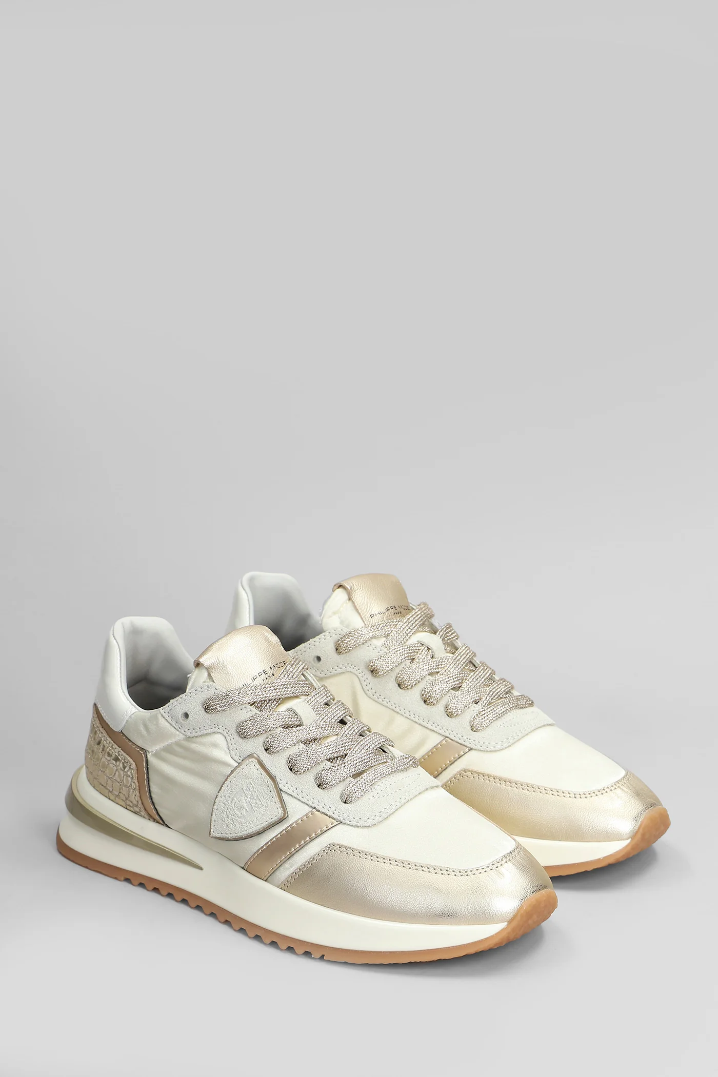 Tropez 2.1 Sneakers in platinum leather and fabric - Image 2